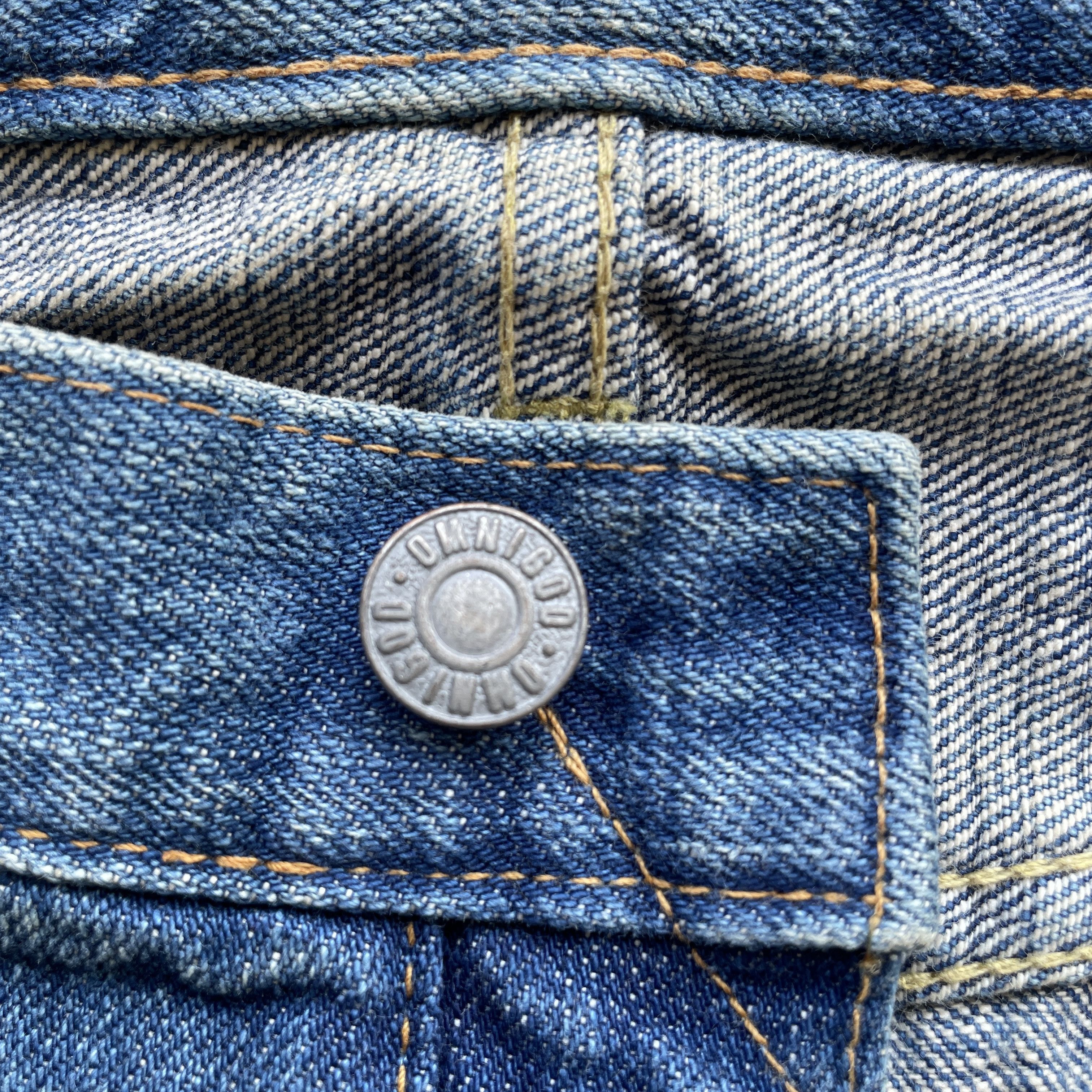 OMNIGOD Vintage OMNIGOD Denim Distressed Selvedge Faded Jeans Pants Size US 32 / EU 48 - 8 Thumbnail