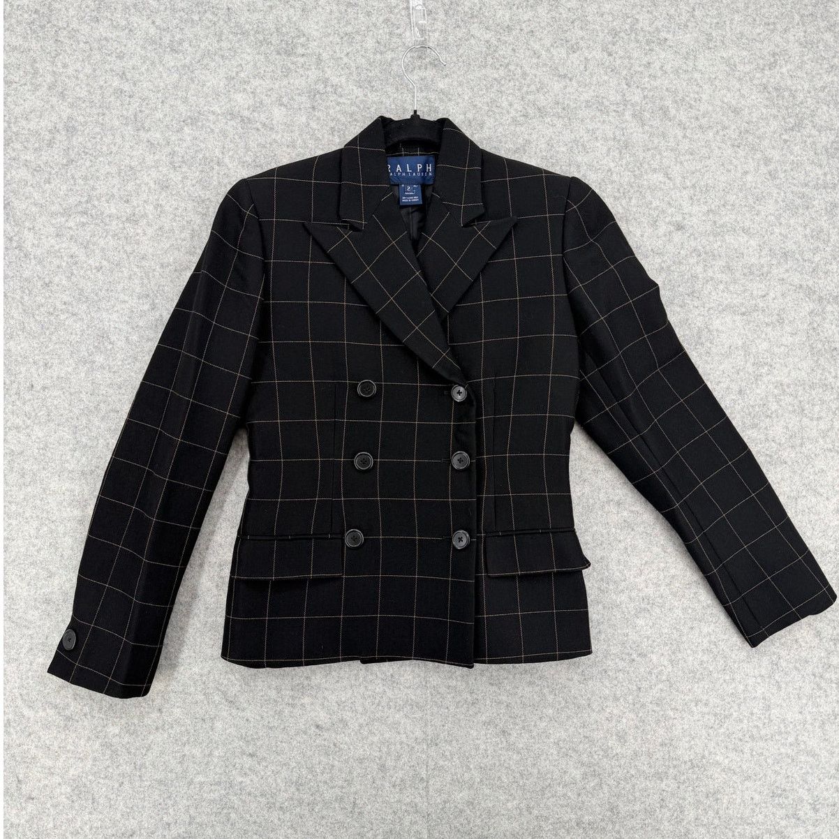 Ralph Lauren Y2K Ralph by Ralph Lauren Windowpane Double-Breasted Blazer Size XS / US 0-2 / IT 36-38 - 1 Thumbnail