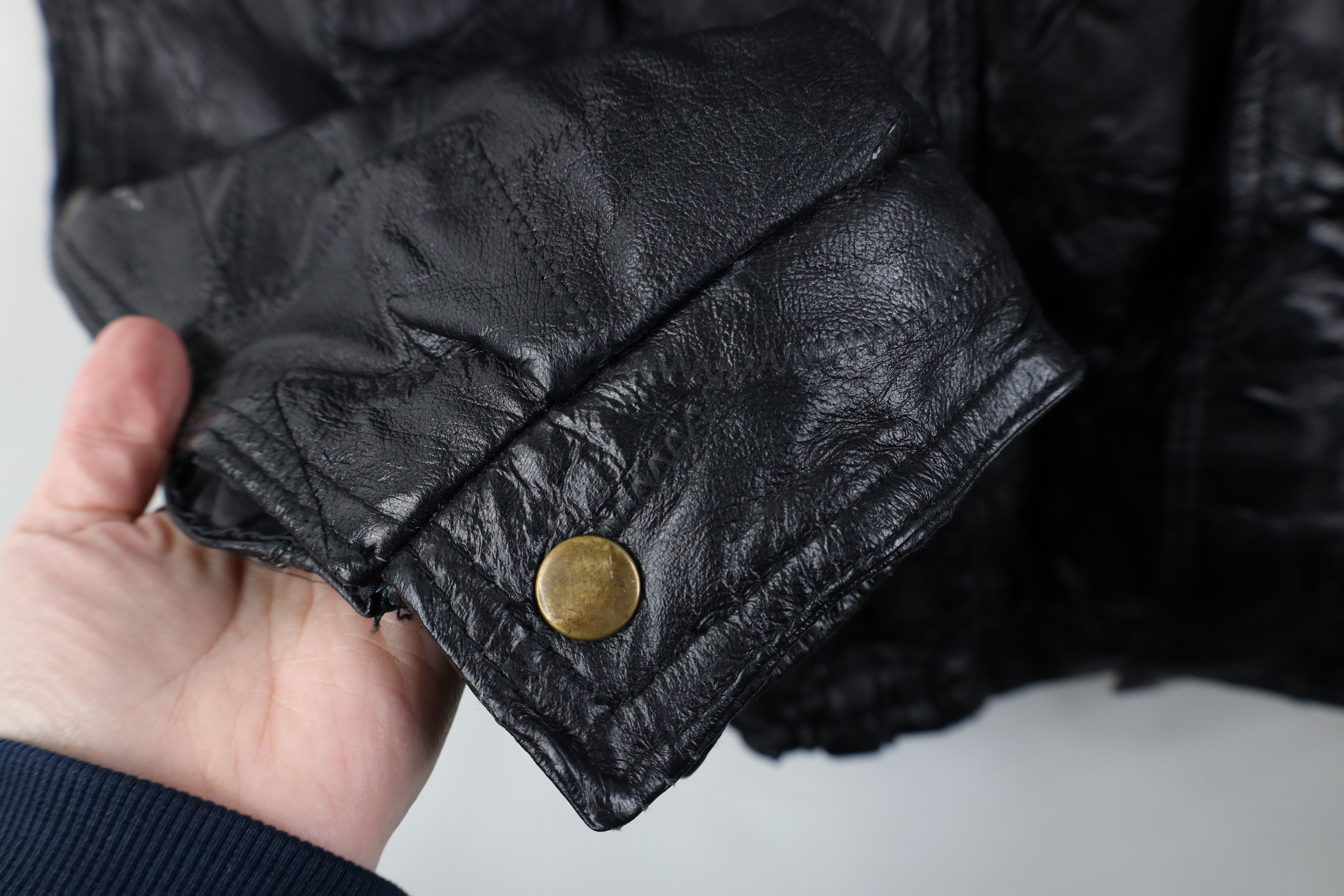 Vintage Vintage 90s Streetwear Patchwork Leather Bomber Jacket Size US XXL / EU 58 / 5 - 6 Thumbnail