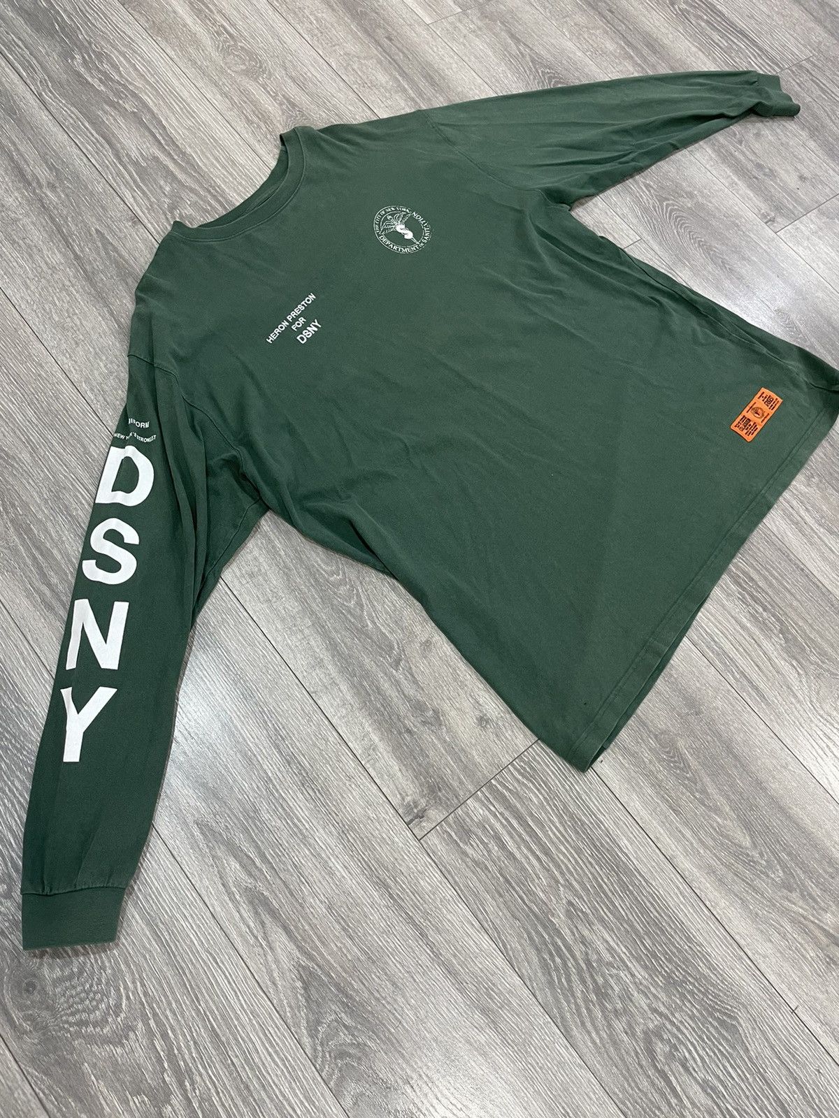 Heron Preston Heron Preston x DSNY Collab Long Sleeve Tee Green 