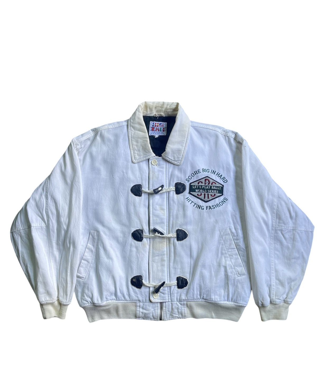 Vintage Zigzag Formation Bomber Jacket