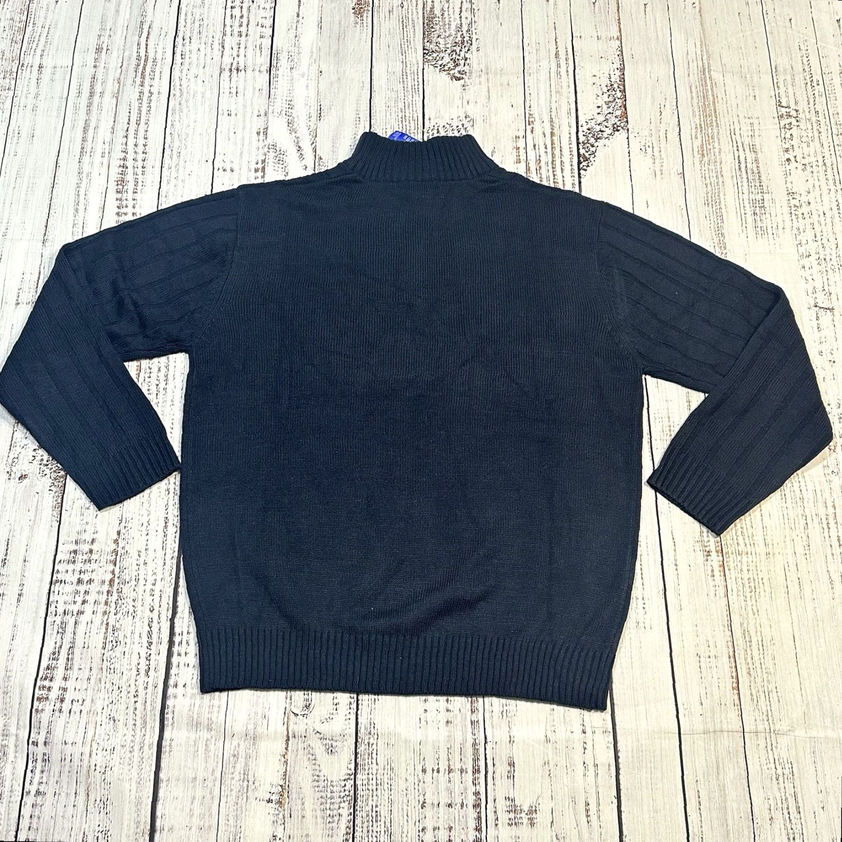 Vintage VINTAGE Blue Ocean Cable Knit 1/4 Zip Navy Sweater Cardigan Men XL Blue Ocean NWT 90s Size US XL / EU 56 / 4 - 4 Thumbnail