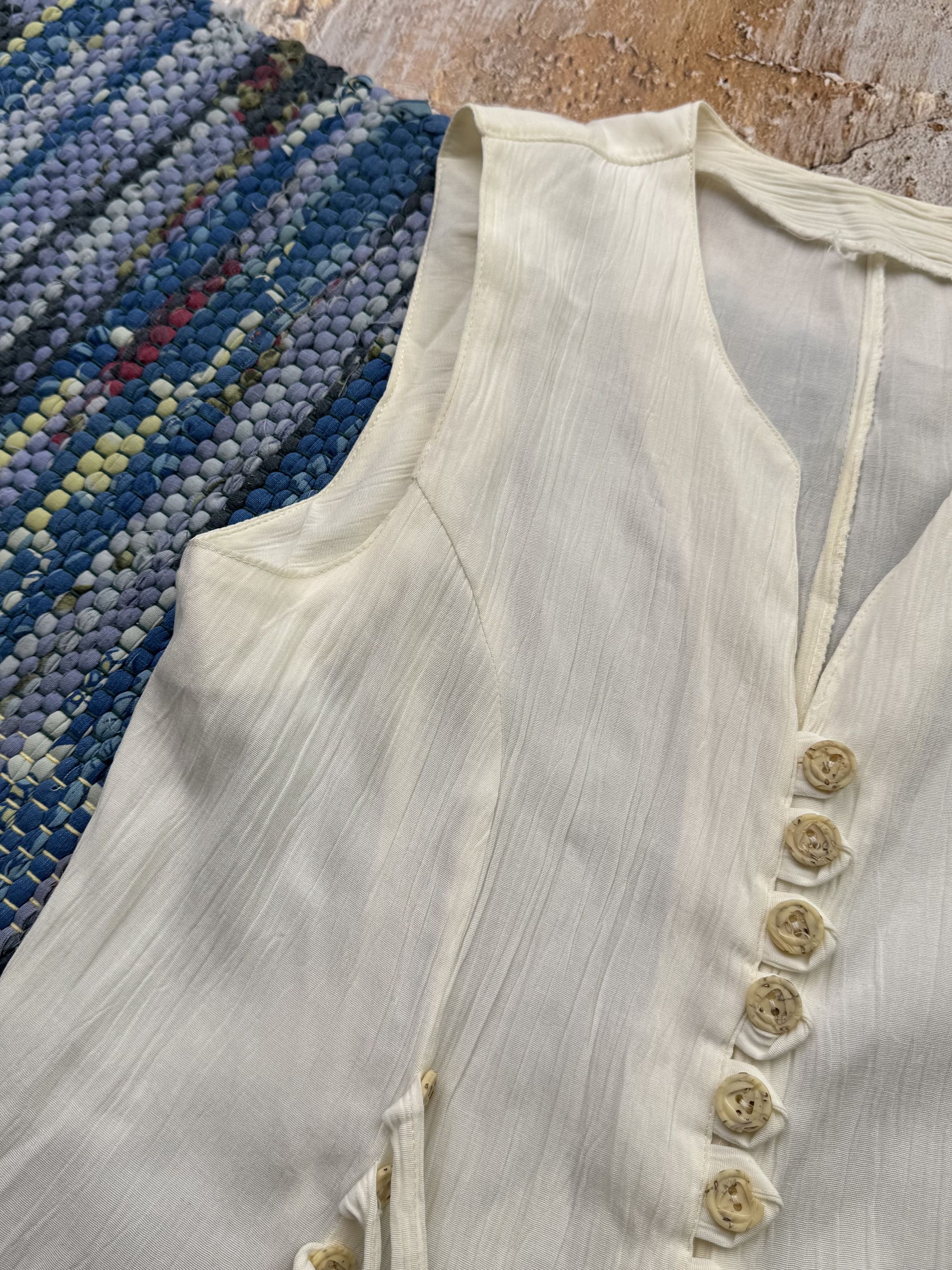Japanese Brand Vintage Mini Dress With Many Buttons A748(309) Size XS / US 0-2 / IT 36-38 - 5 Thumbnail