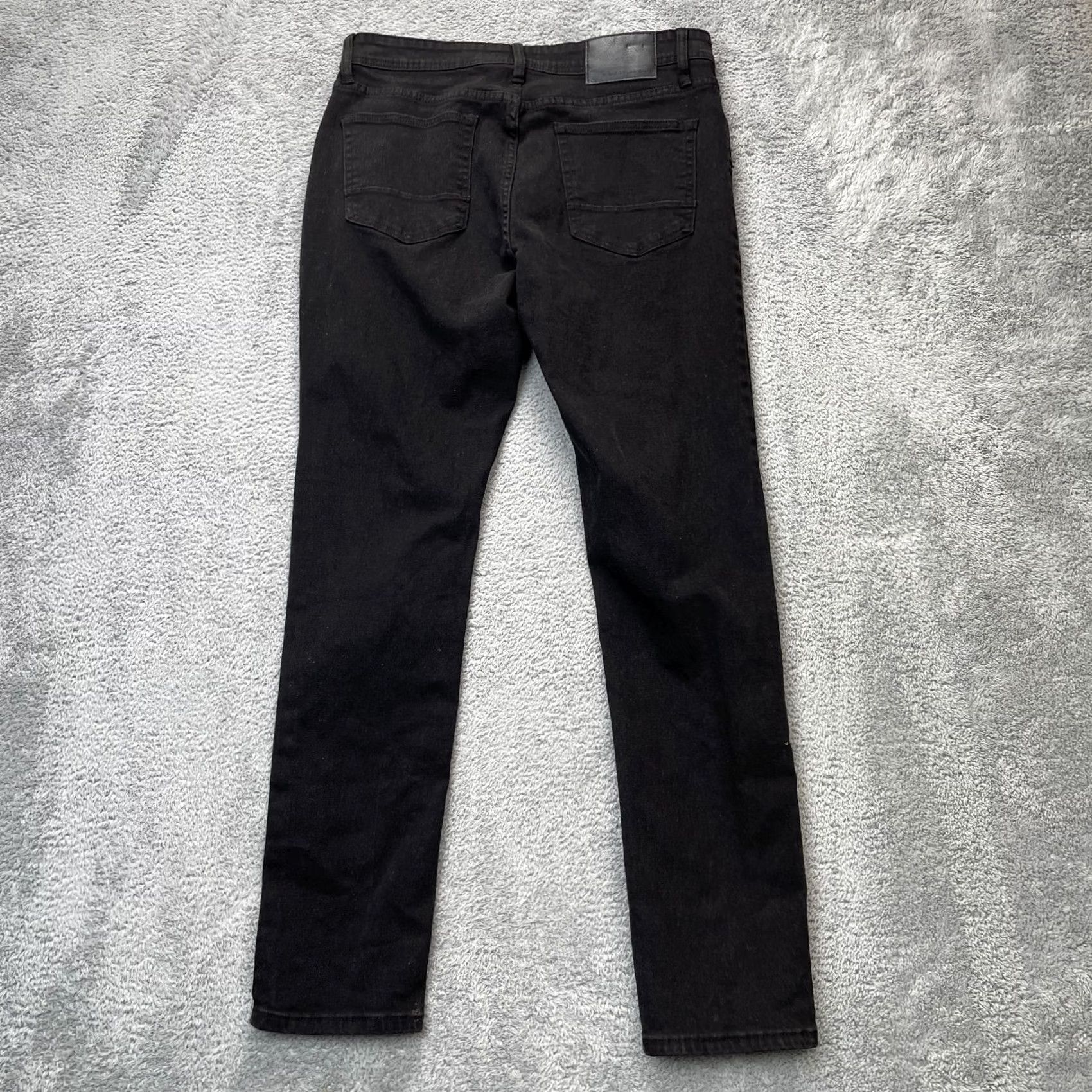 Denime Nickel & Iron Jeans Mens 34x32 Black Straight Denim Logo Cotton Stretch Jeans Size US 34 / EU 50 - 2 Thumbnail