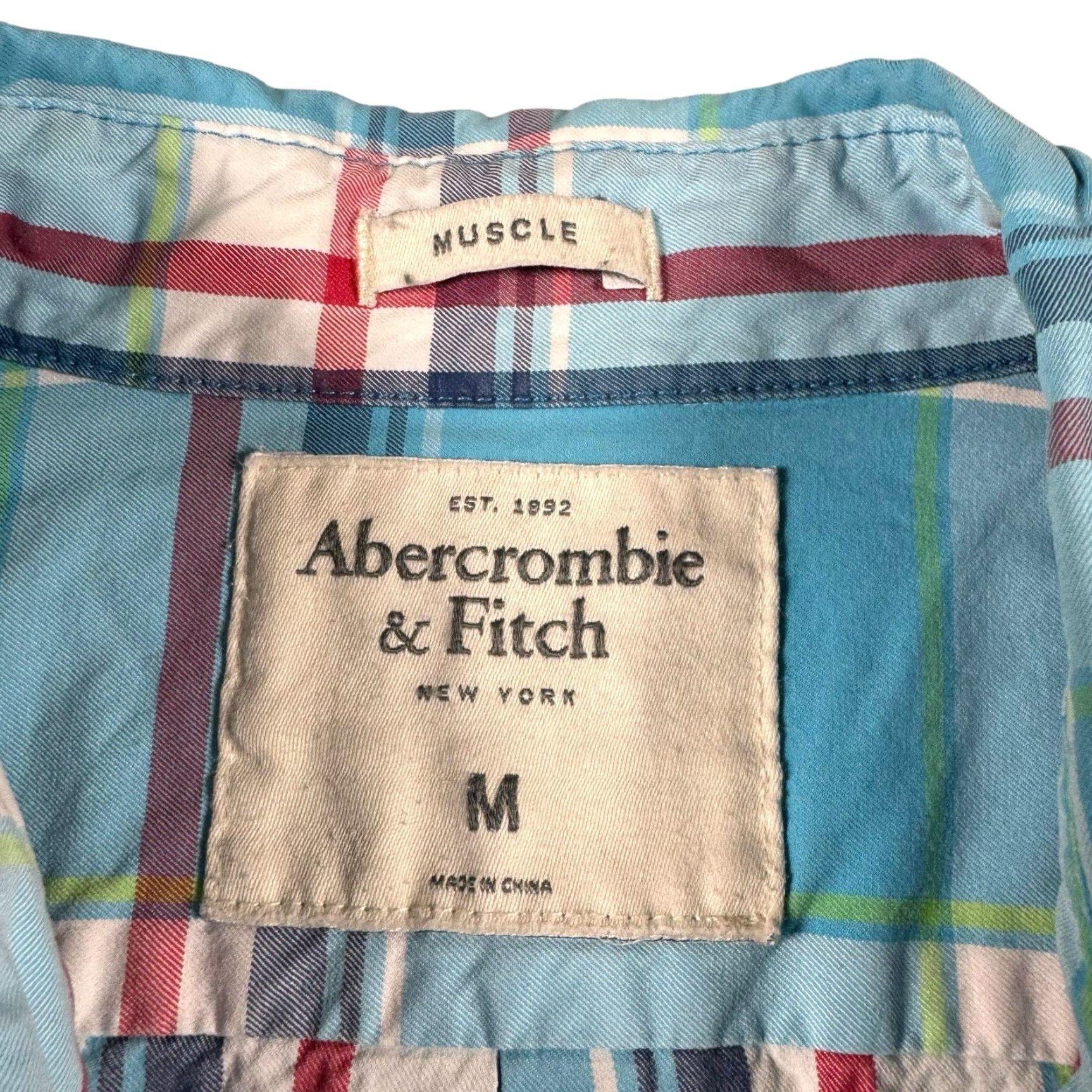 Abercrombie & Fitch VINTAGE Abercrombie & Fitch Muscle Shirt Mens Medium Moose Logo Preppy Casual Shirt Size US M / EU 48-50 / 2 - 5 Thumbnail