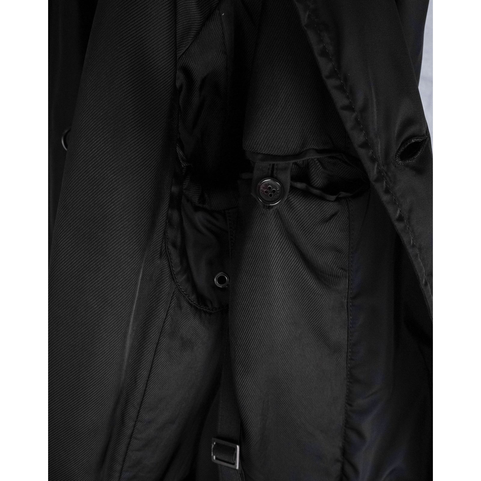 Prada Vintage prada black padded nylon button front coat jacket Size US L / EU 52-54 / 3 - 13 Thumbnail