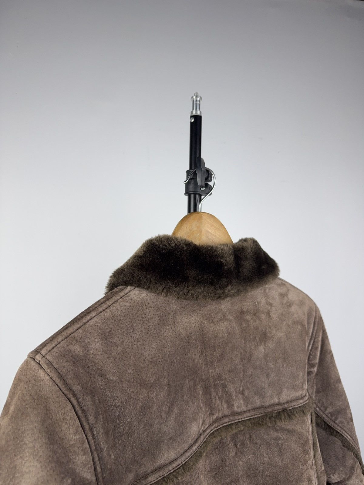 Gypsy Retro 00s Gipsy Brown Shearling Suede Leather Jacket Women S Size S / US 4 / IT 40 - 10 Thumbnail