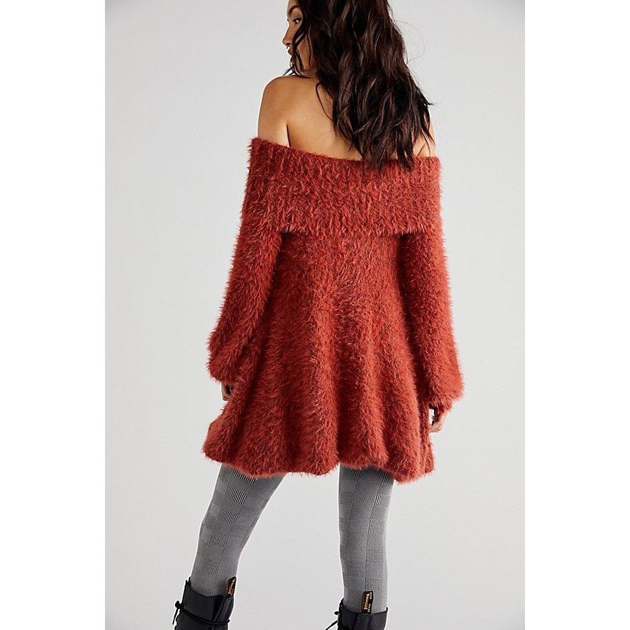 Free People New Free People Mallow Mini Dress $148 SMALL Rustic Red Size S / US 4 / IT 40 - 3 Thumbnail