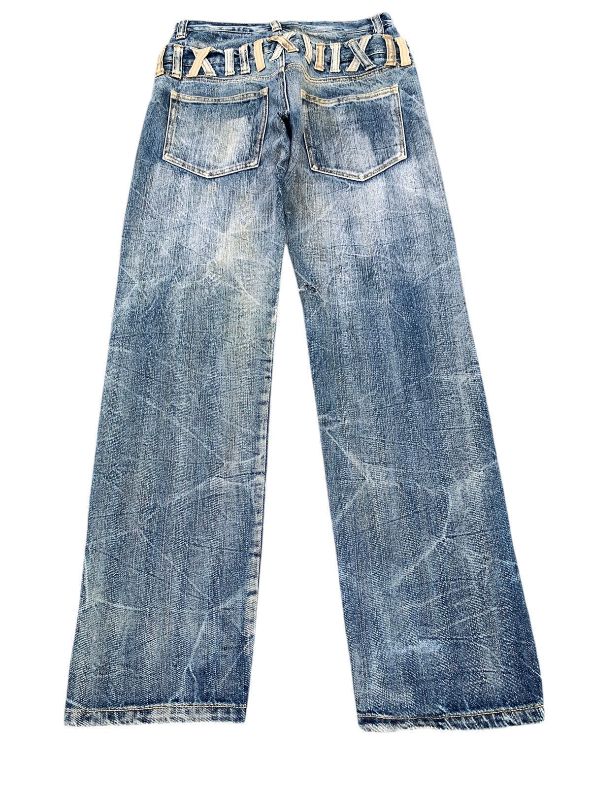 Kapital DOUBLE WAIST MUDMAX RUSTY PUNK JAPANESE DISTRESSED DENIM Size US 28 / EU 44 - 4 Thumbnail