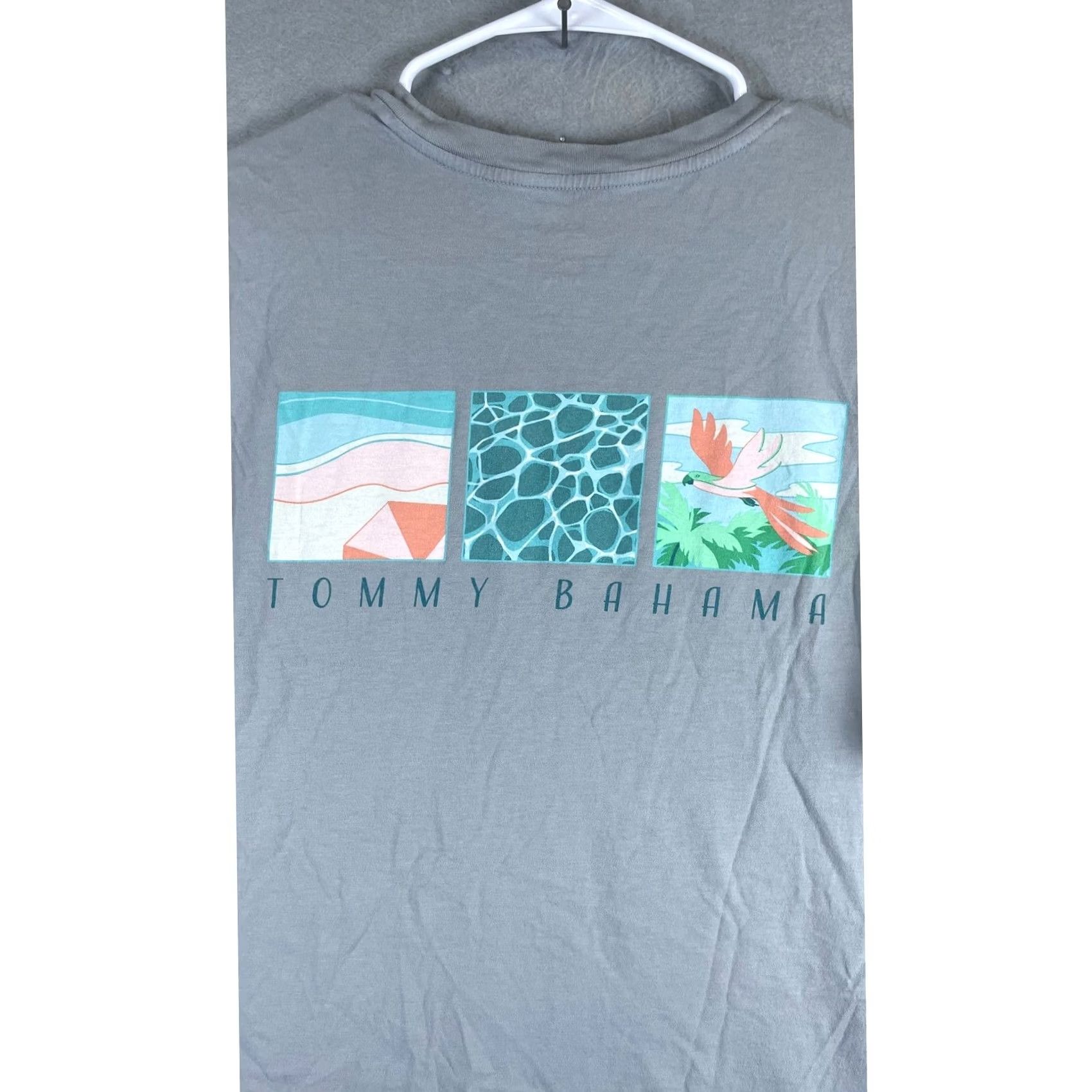 Tommy Bahama Tommy Bahama T-Shirt Mens XL Gray Graphic Back Marlin Cotton Tee Size US XL / EU 56 / 4 - 3 Thumbnail