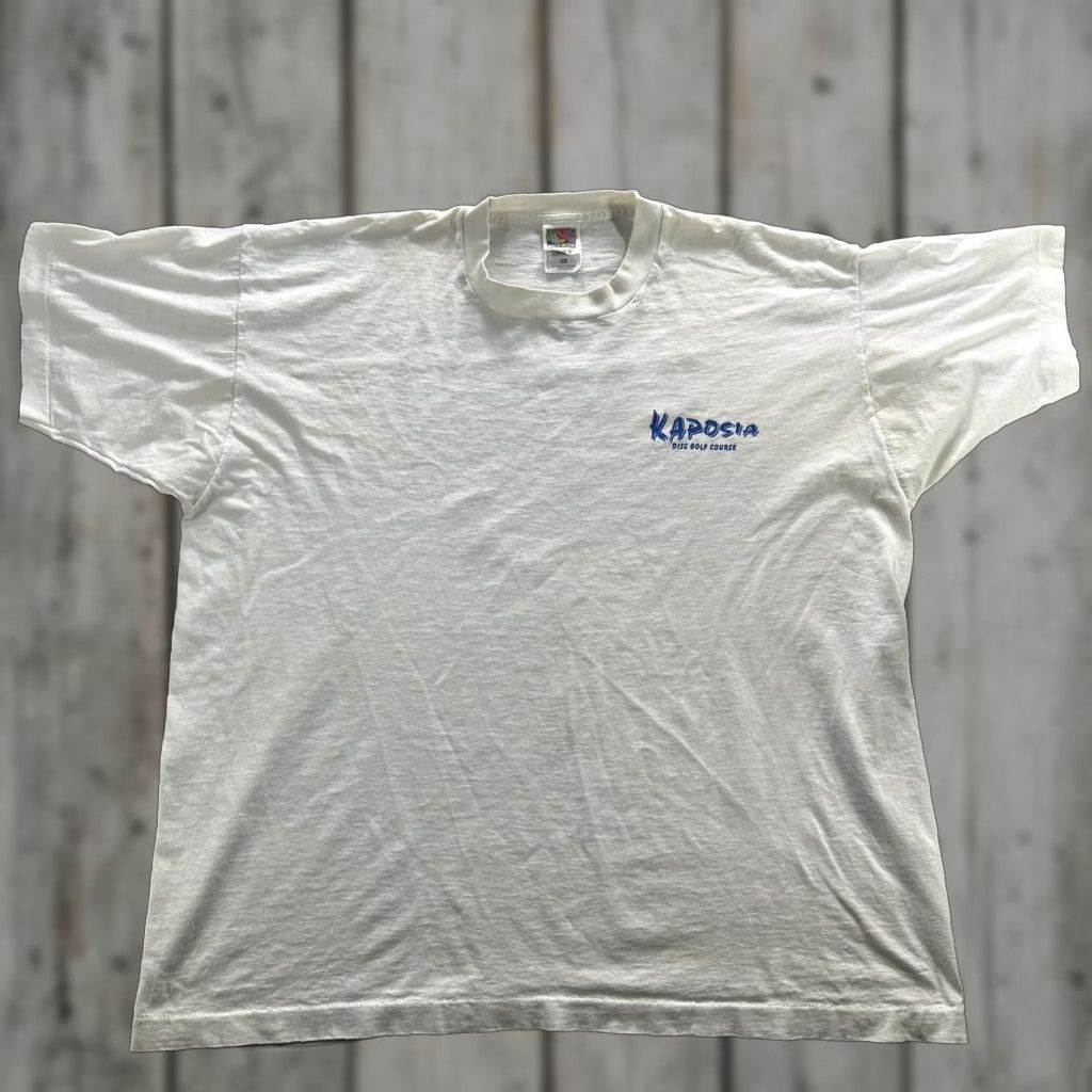 Fruit Of The Loom VINTAGE Kaposia Disc Golf Course Shirt Mens 2XL White Graphic Minnesota 90s Size US XXL / EU 58 / 5 - 1 Thumbnail
