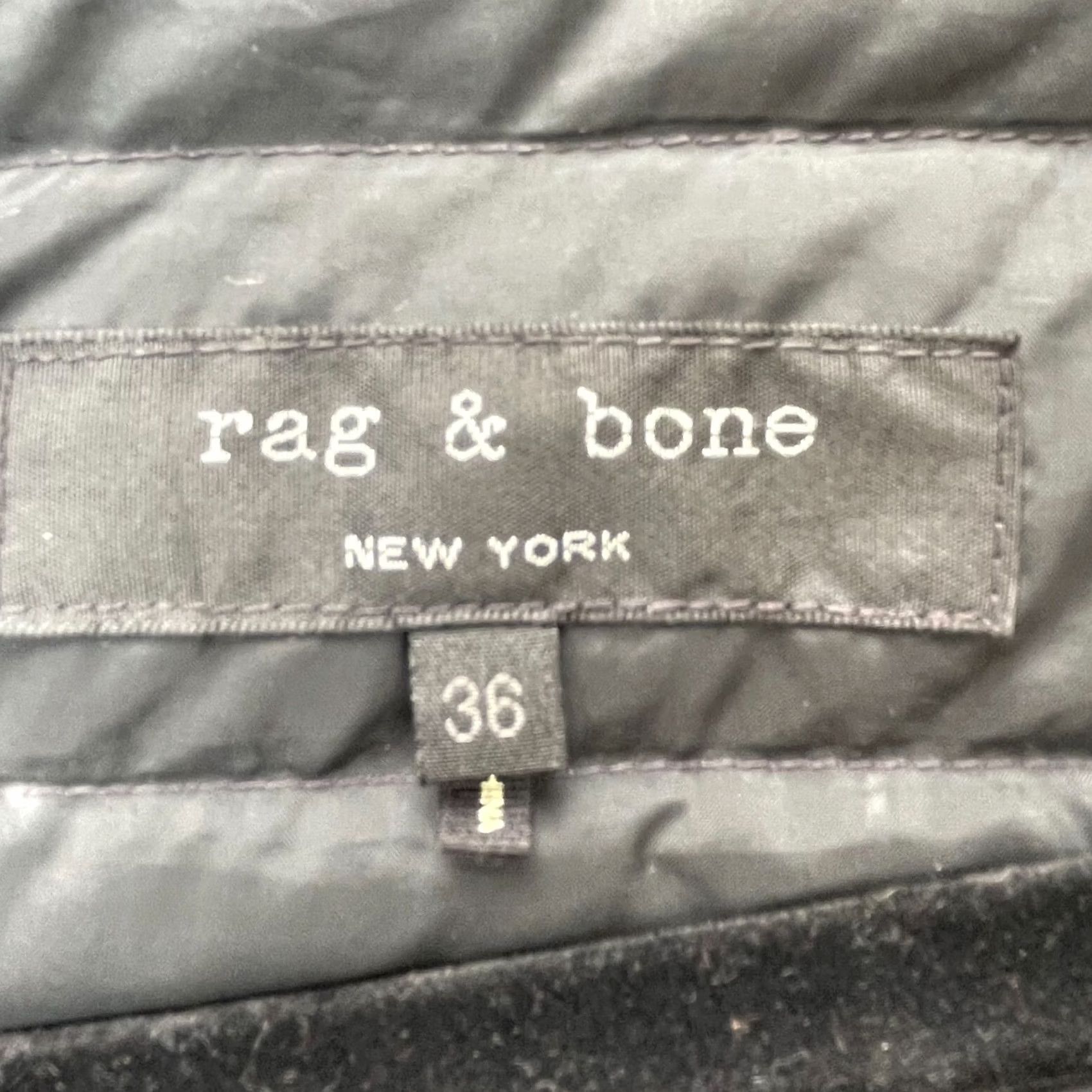 Rag & Bone VINTAGE Rag & Bone Jacket Womens S 36 Black Puffer Coat Down Insulated Water Repellent Gray Softshell Zip Size S / US 4 / IT 40 - 6 Thumbnail