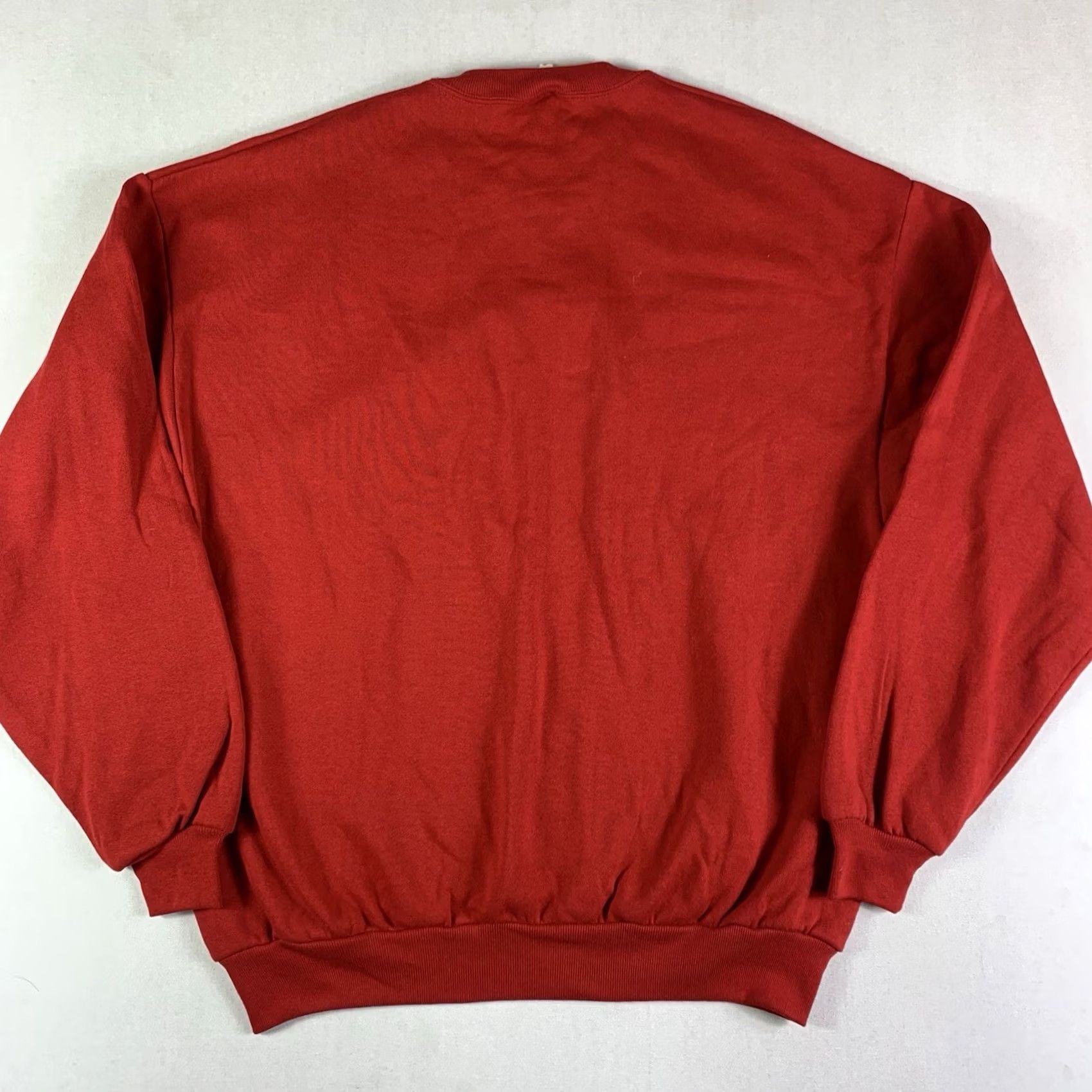 Jerzees VINTAGE Jerzees Mens XL Red Crew Neck Sweater Made in USA 90s NWT Long sleeve Shirt Mens Size US XL / EU 56 / 4 - 7 Thumbnail