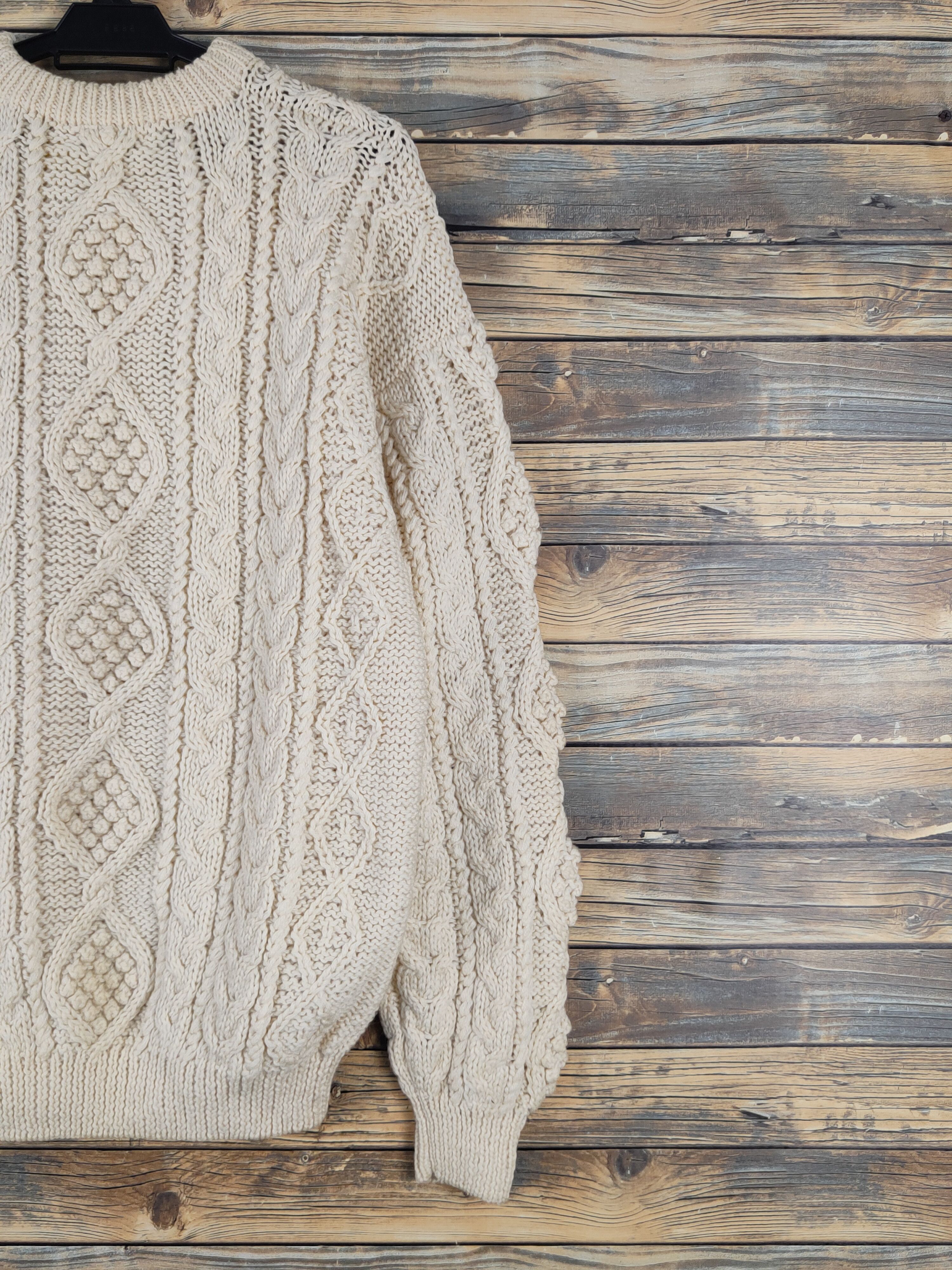 Vintage Gem Bony wool cable Knitwear Sweaters sweatshirt #W1558 Size US L / EU 52-54 / 3 - 9 Thumbnail