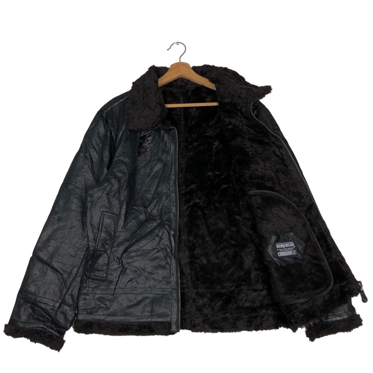 Hysteric Glamour 🔥Vtg Shearling Leather Jacket Mink Fur Lining Body Mane Size US L / EU 52-54 / 3 - 9 Thumbnail