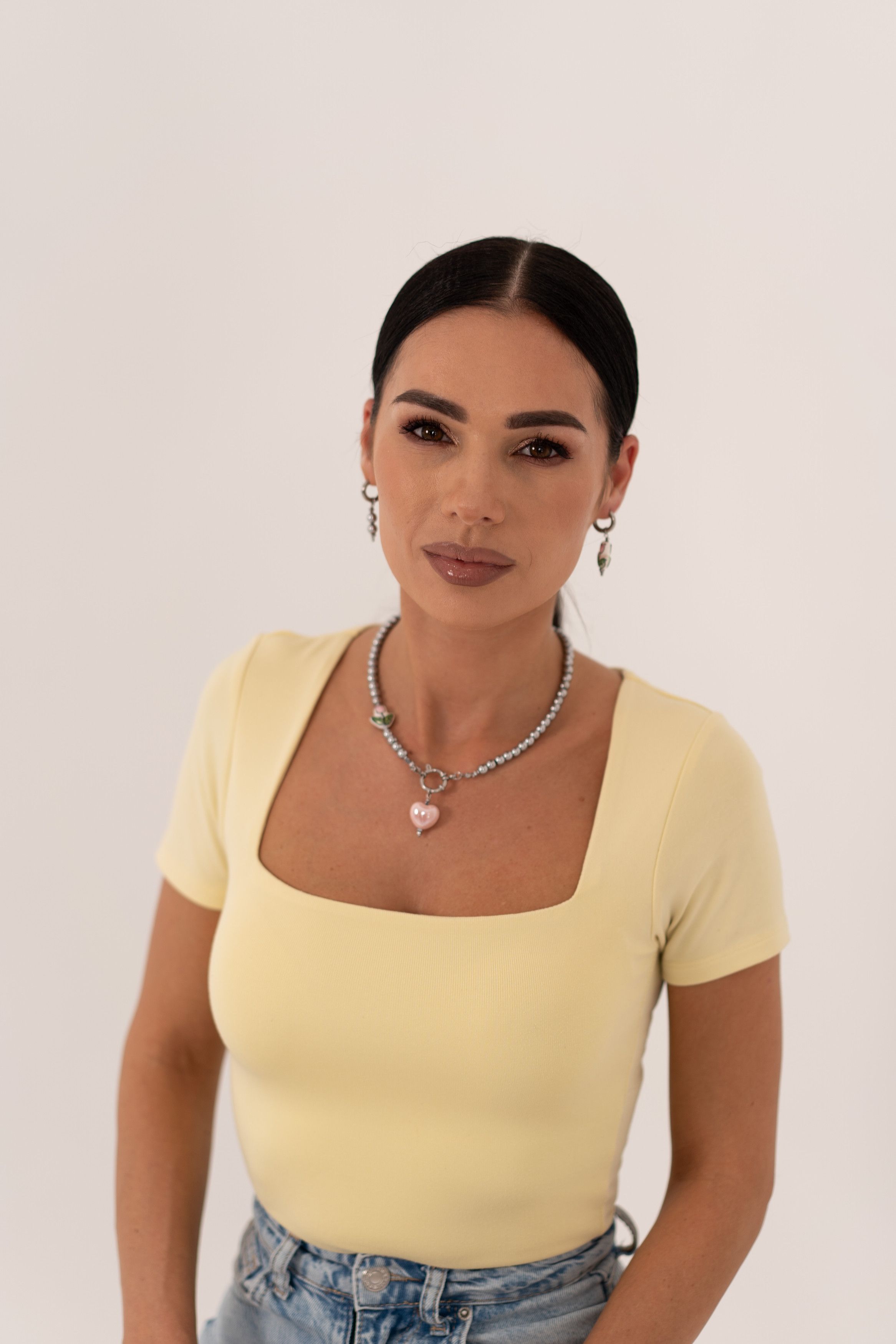 Other Rosalie Heart & Bloom Hematite Necklace & Earrings Set Size ONE SIZE - 2 Thumbnail