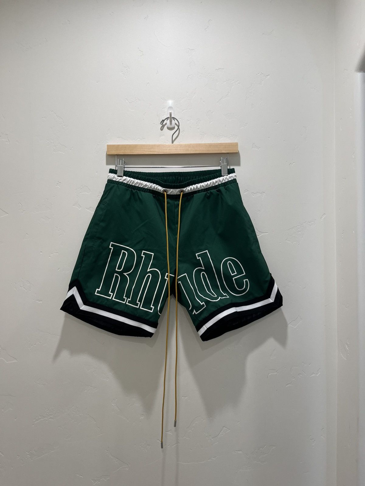 Rhude Rhude Green Track Shorts Size US 30 / EU 46 - 1 Thumbnail