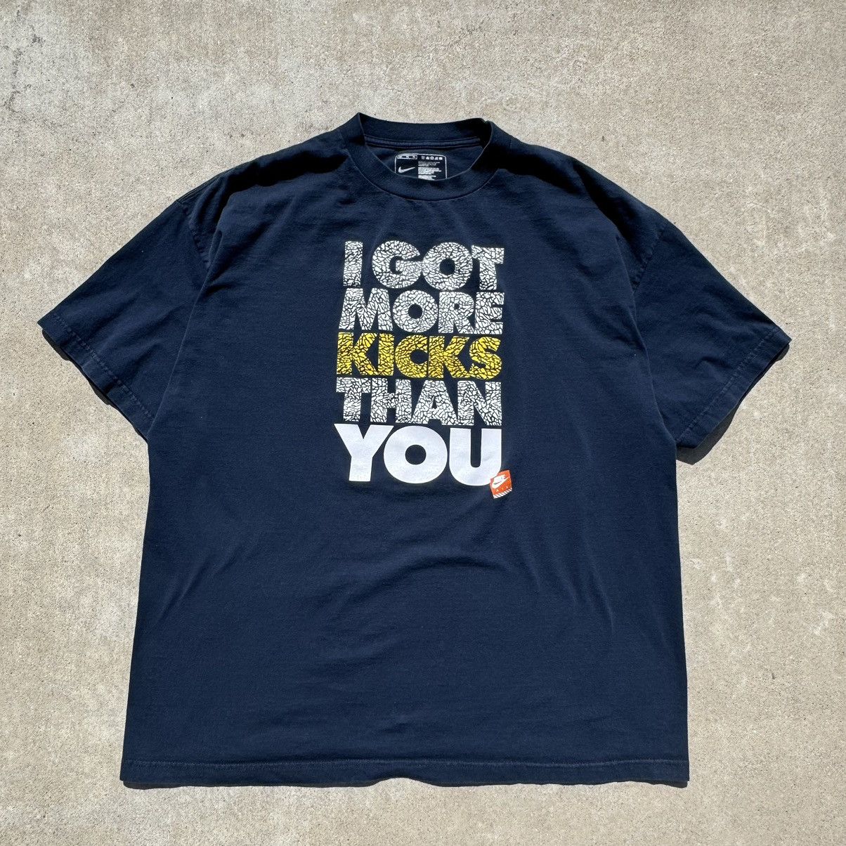 Nike × Stussy Vintage Y2K Blue Nike Humor Graphic Tee Baggy Skater XL Size US XL / EU 56 / 4 - 1 Thumbnail