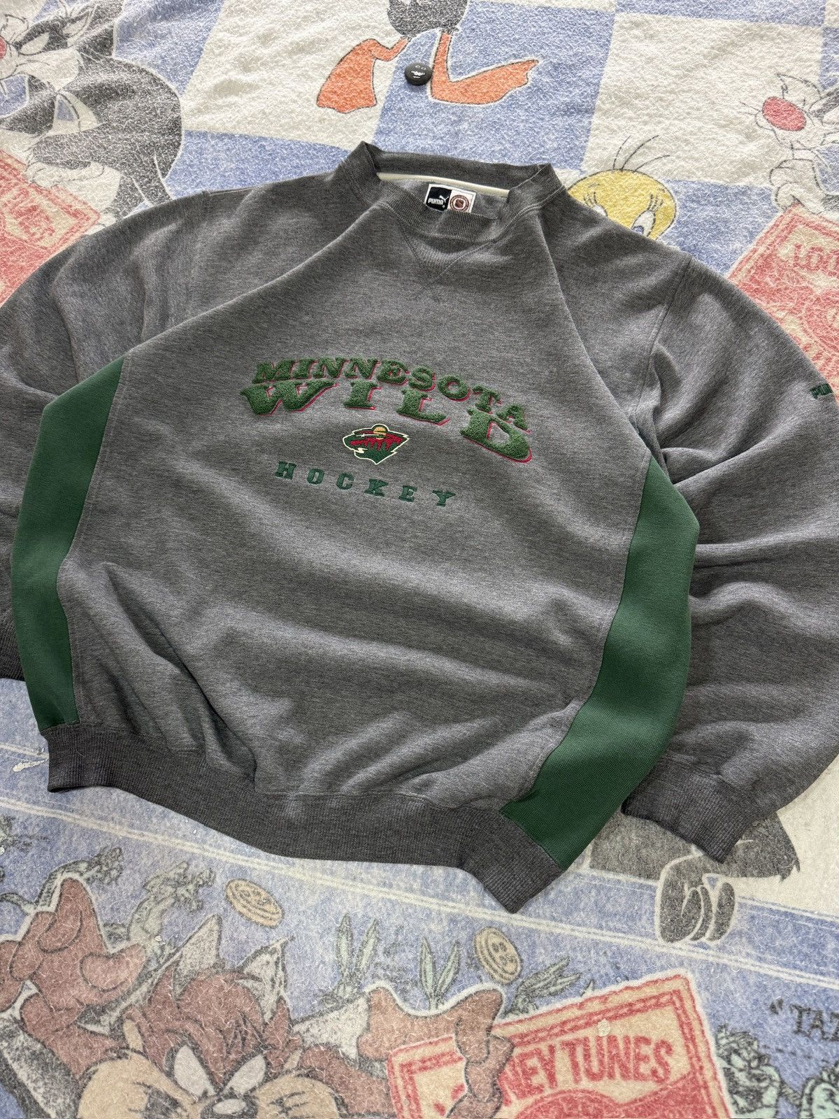 NHL Vintage Minnesota wild crewneck sweatshirt Size US L / EU 52-54 / 3 - 2 Thumbnail