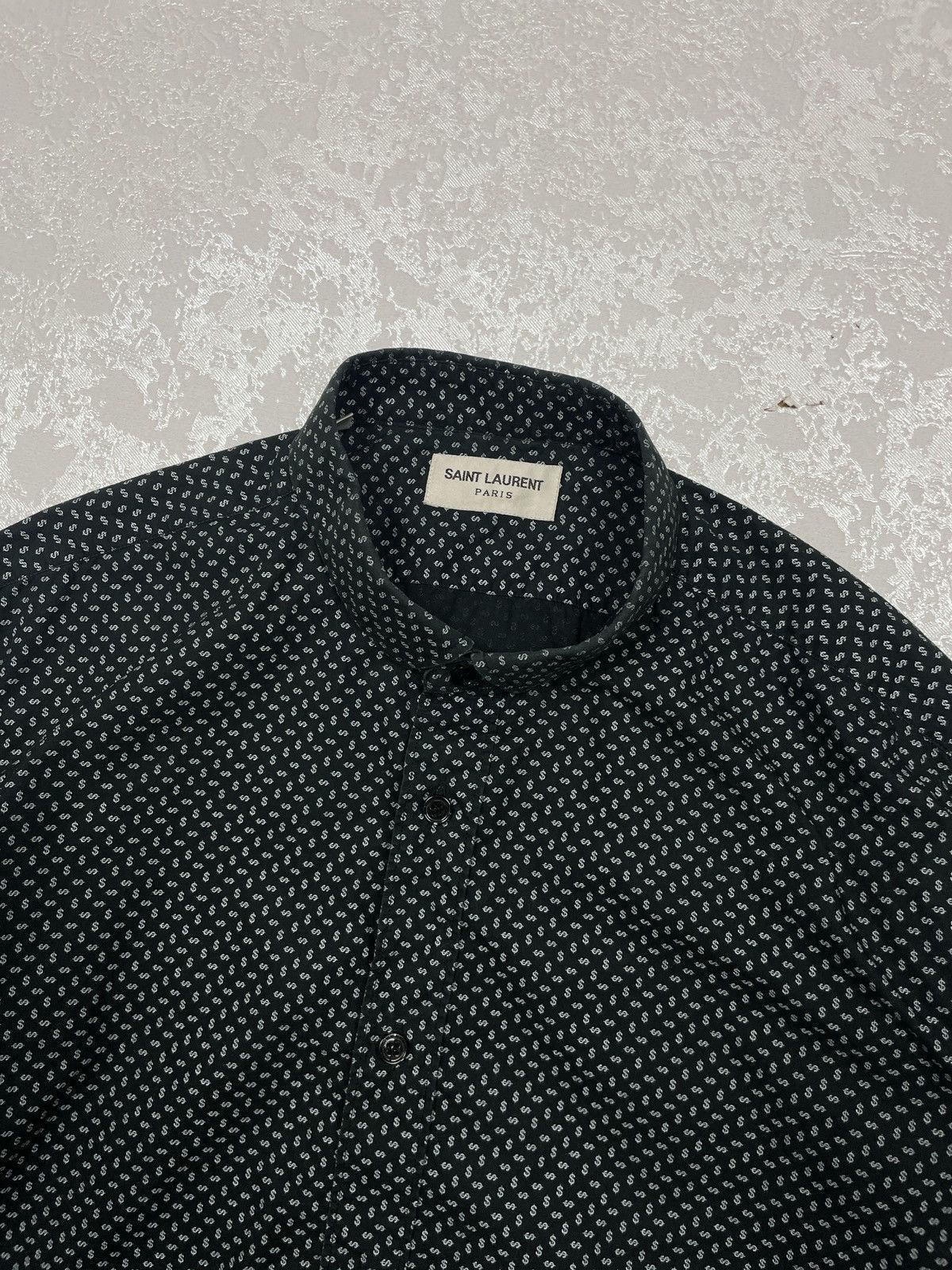 Rare Hedi Slimane Saint Lauren Paris Dollar Sign Dot Shirt