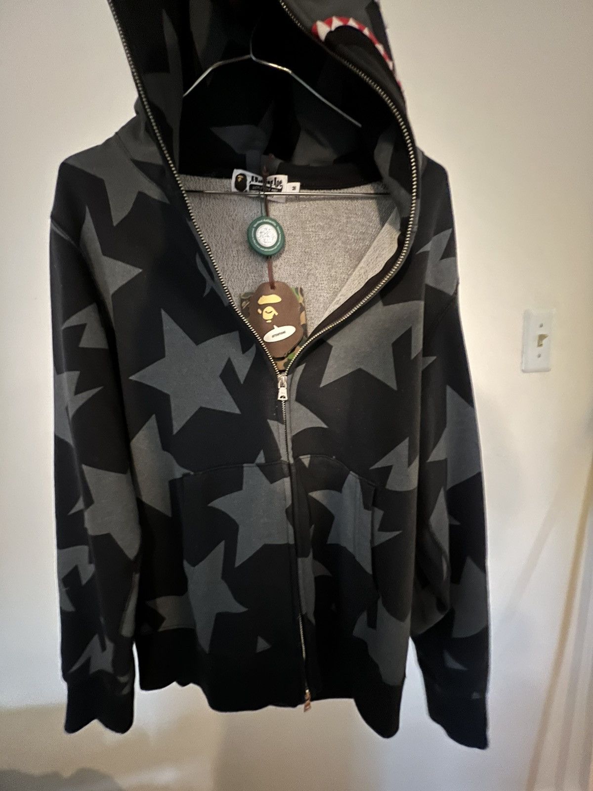 Bape Bapesta Shark Full Zip Hood Size US M / EU 48-50 / 2 - 5 Thumbnail