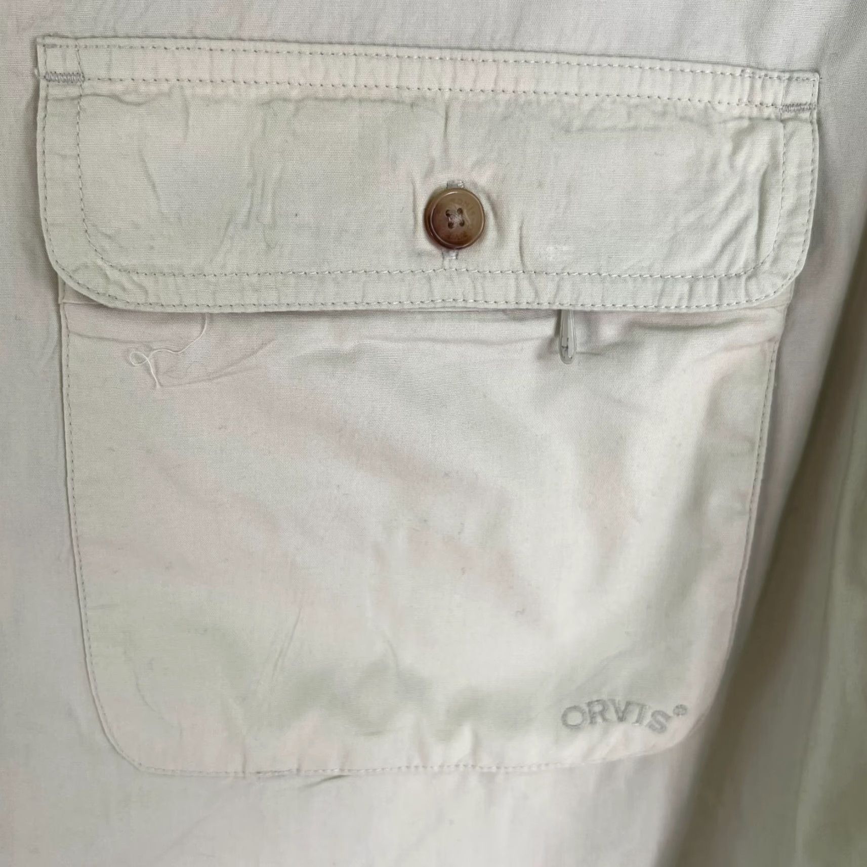 Orvis Orvis Outdoor Cargo Shirt Mens Size L Tan Long Sleeve Pockets Size US L / EU 52-54 / 3 - 3 Thumbnail