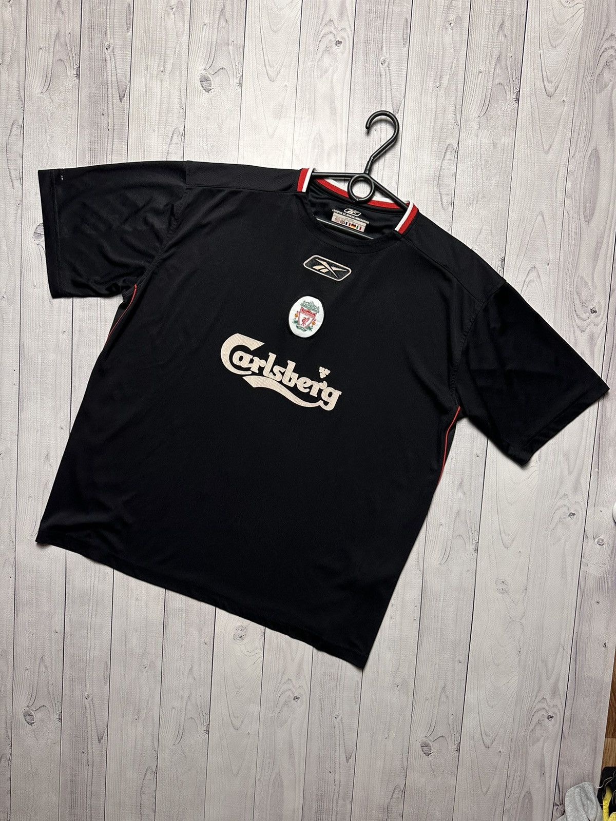 Other Vintage Liverpool soccer jersey size XL black logo rare Size US XL / EU 56 / 4 - 1 Thumbnail
