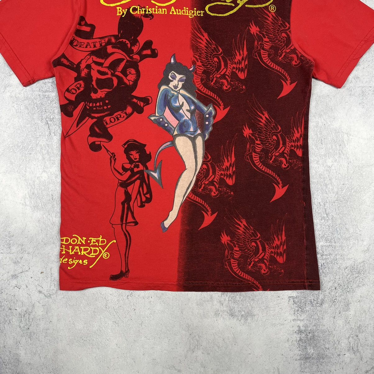 Ed Hardy Vintage Ed Hardy Demons y2k Tattoo tee 90’s Size L / US 10 / IT 46 - 4 Thumbnail