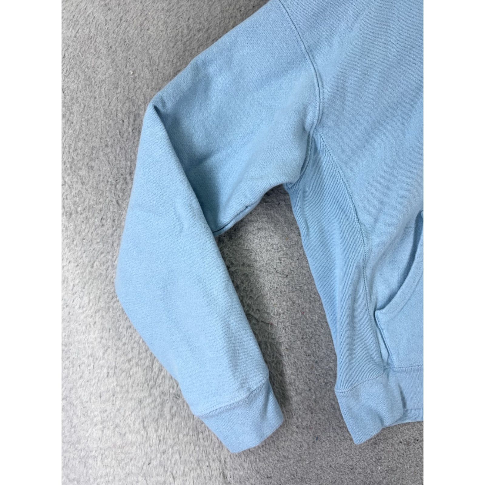 Champion VINTAGE Champion Hoodie Women Medium Blue Pullover Logo Crew Neck Long Sleeve Pockets Activewear Size M / US 6-8 / IT 42-44 - 3 Thumbnail