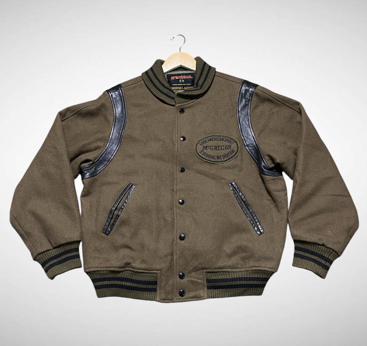 McGregor 🔥🔥 Vintage McGregor Good American Spirit Woll Bomber Jacket Size US L / EU 52-54 / 3 - 3 Thumbnail