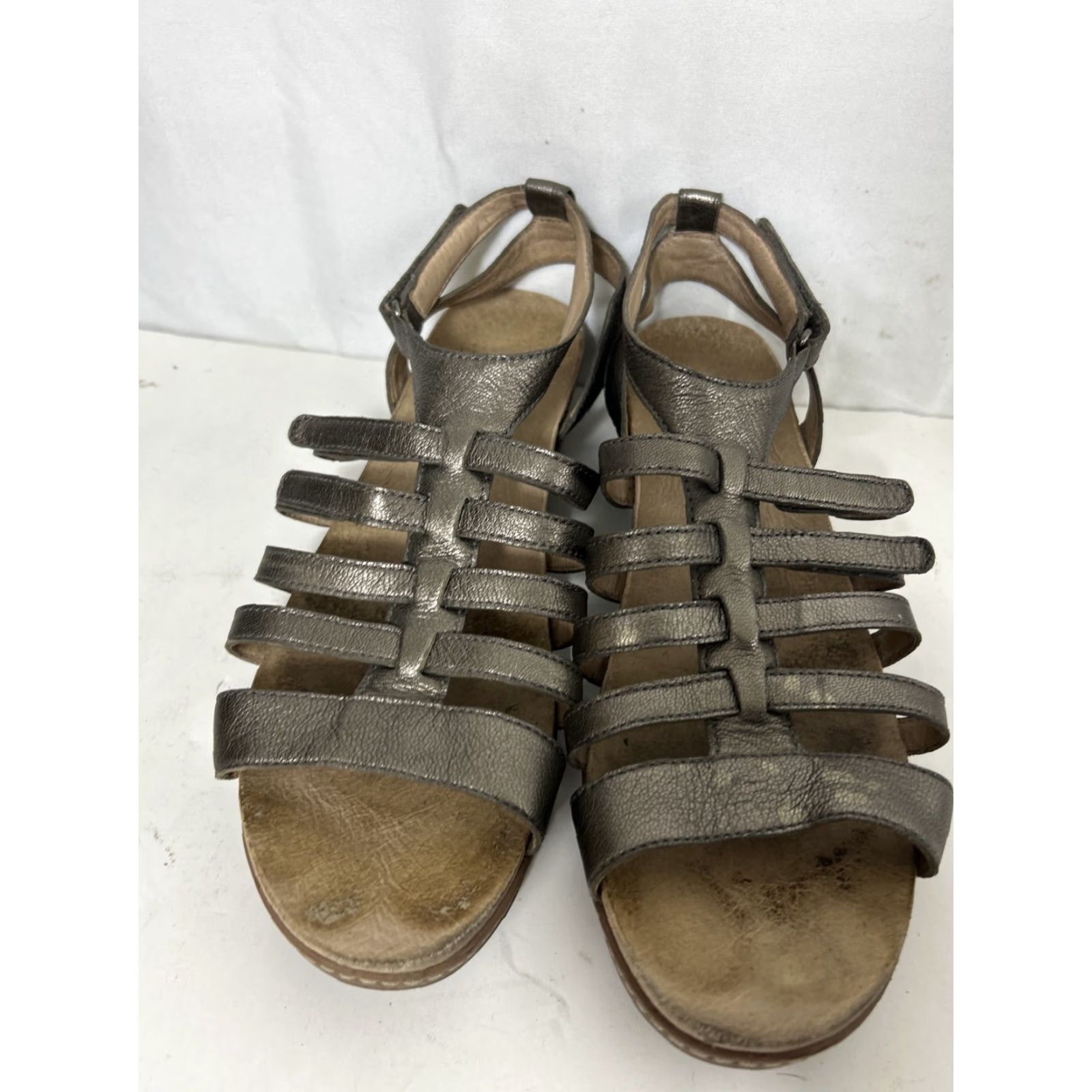 Dansko VINTAGE Dansko Athena Leather Gladiator Sandals Pewter 41 / US 10.5-11 MINT Womens Sandal Size US 10.5 / IT 40.5 - 4 Thumbnail