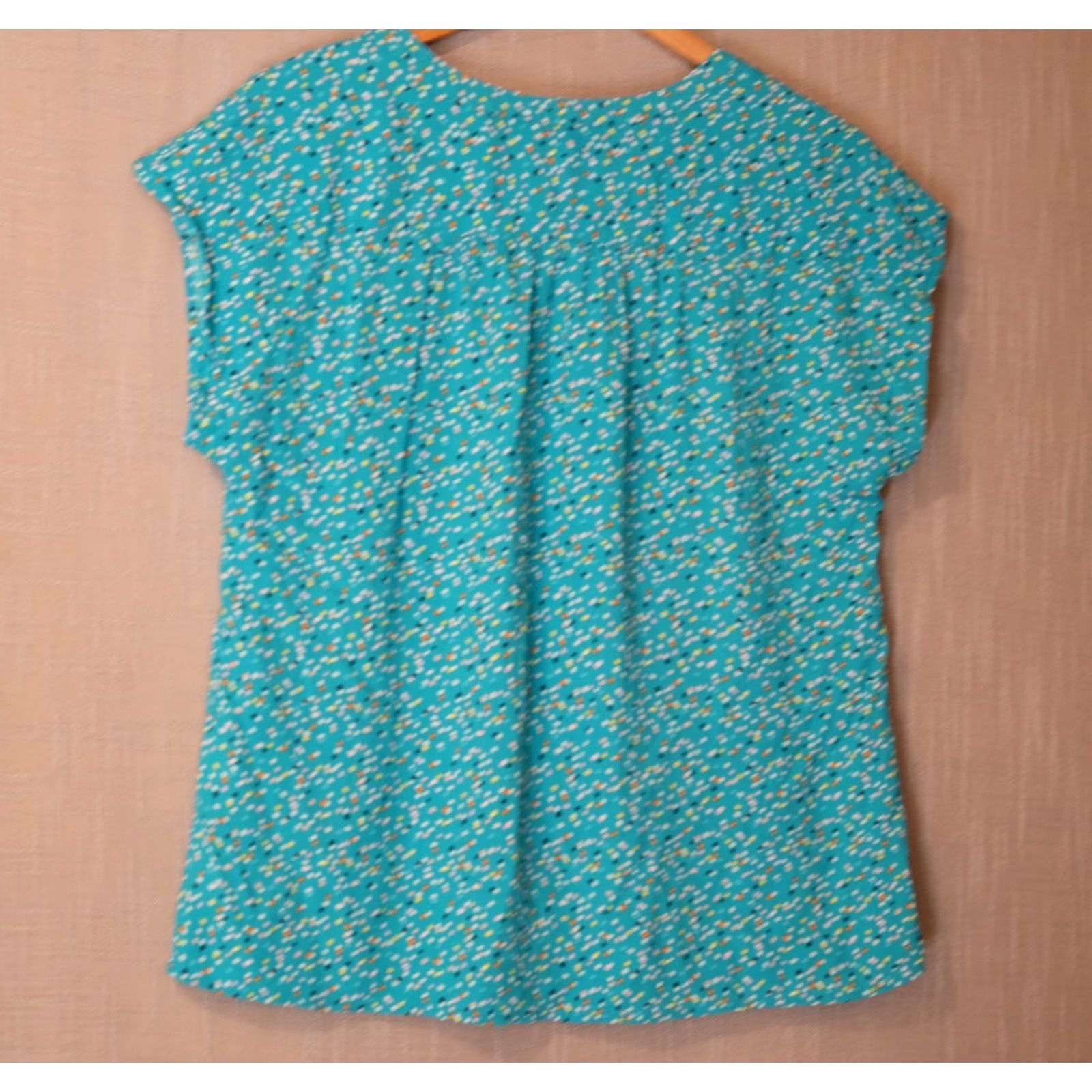 Vintage Nwot! Style & Co Short Sleeve Pullover Polka Dots Top Green Womens L Blouse Wear Casual Workwear 90s? Size L / US 10 / IT 46 - 5 Thumbnail