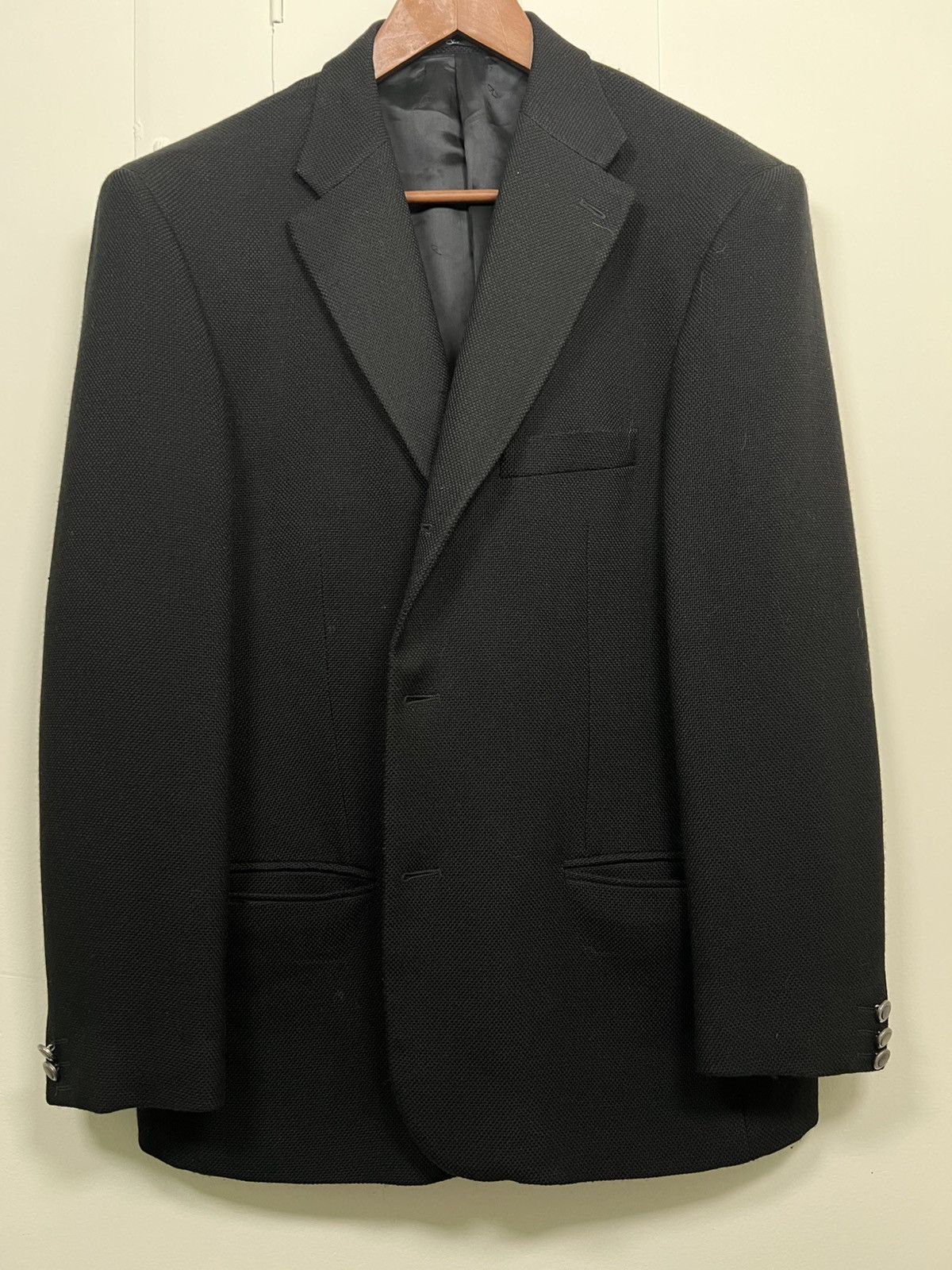 Valentino Woven Black Valentino Blazer Size 42R - 5 Thumbnail