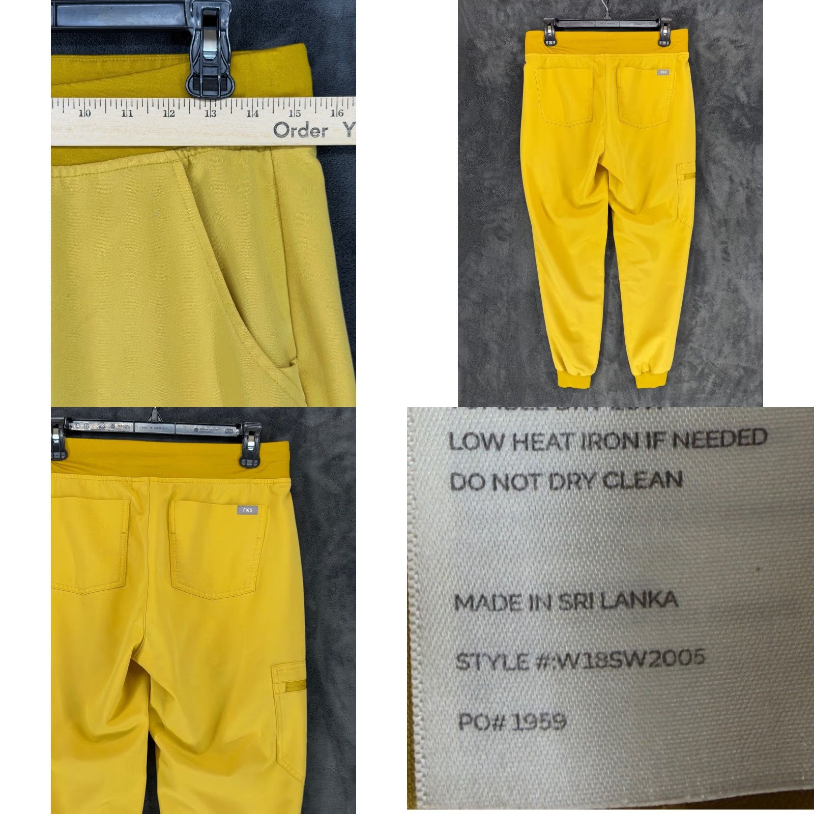 Vintage FIGS Zamor Jogger Scrub Pants Womens Small Yellow Technical Collection W18SW2005 Size 28" / US 6 / IT 42 - 8 Thumbnail