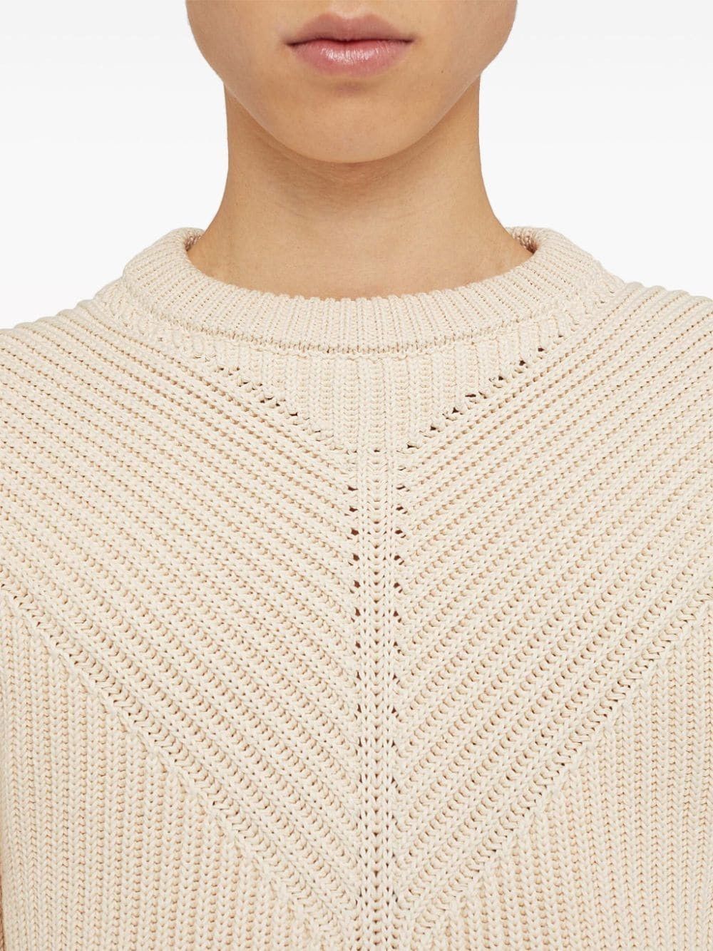 Jil Sander o1w1db10825 Crew-Neck Jumper in Chalk Size US L / EU 52-54 / 3 - 4 Thumbnail