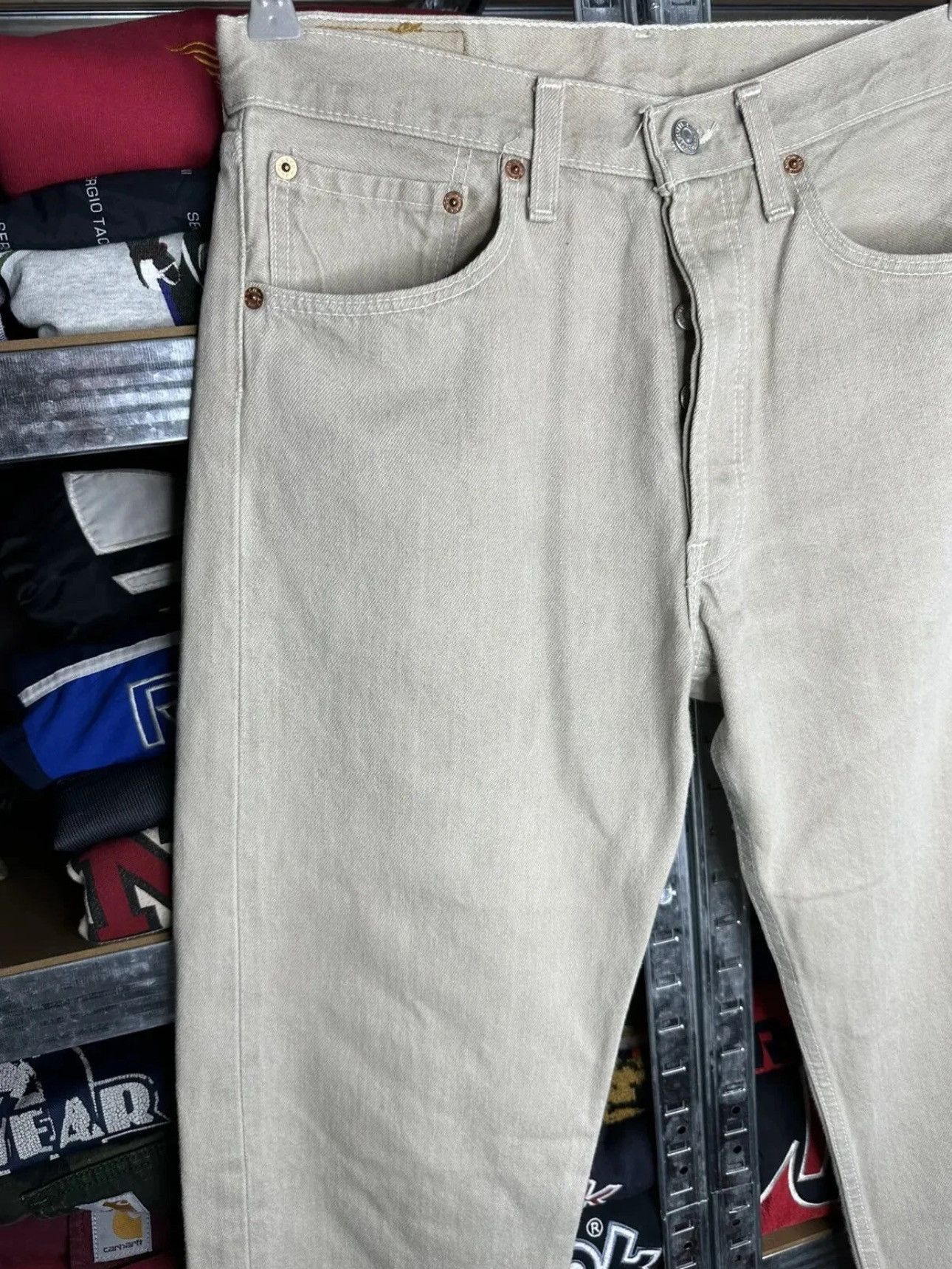 Levi's 31/34 Crazy Vintage 90s Levi’s 501 Jeans Light Wash Tapered Size US 31 - 9 Thumbnail