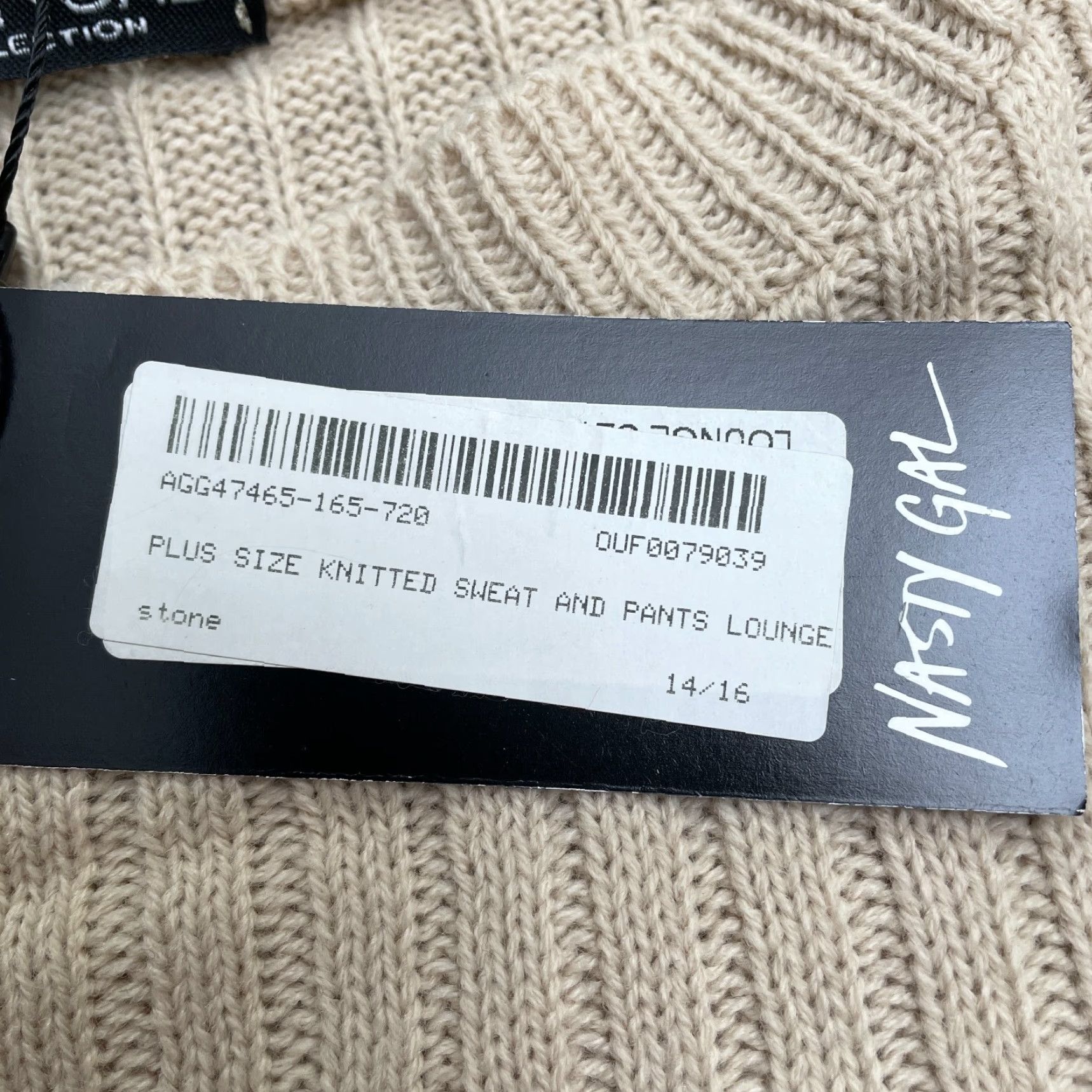 AQUA Nasty Gal Lounge Sweater Pullover Womens Plus Size 14/16 Gray Crew Neck NWT New Size XL / US 12-14 / IT 48-50 - 6 Thumbnail