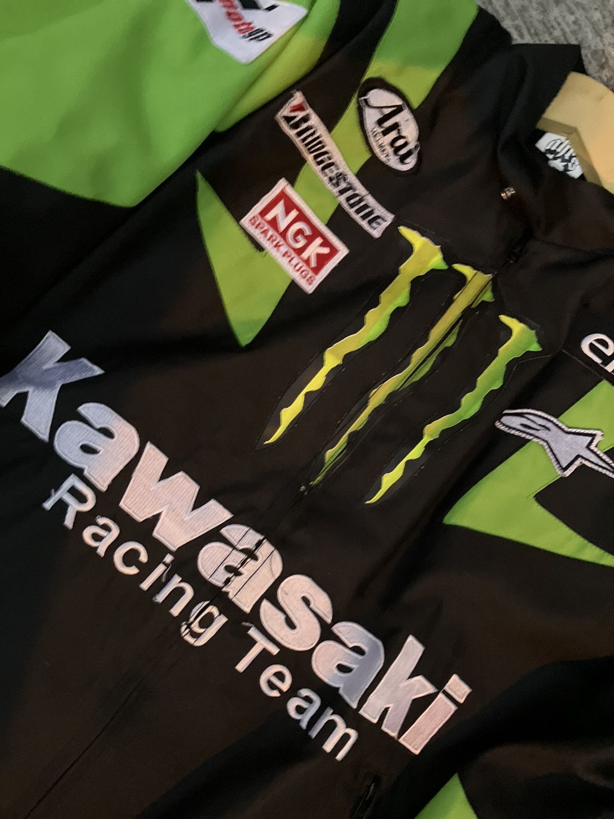Vintage Vintage Kawasaki Monster Energy Biker Jacket Size US M / EU 48-50 / 2 - 4 Thumbnail