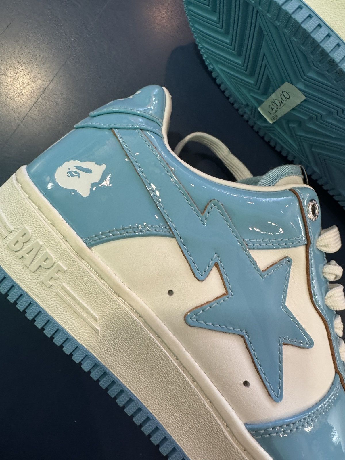 Bape Bapesta Patent Leather Baby Blue Sax Size US 9 / EU 42 - 5 Thumbnail