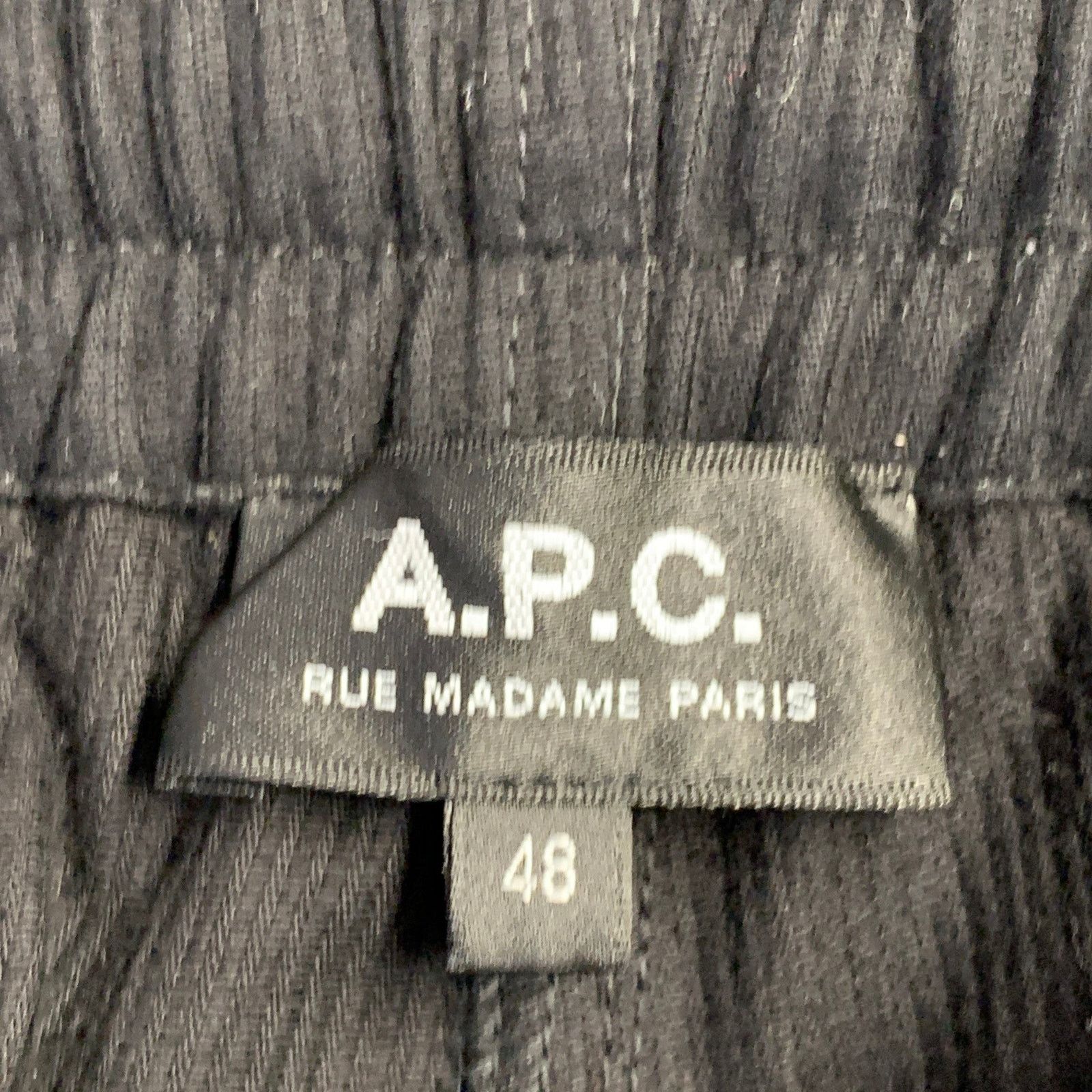 A.P.C. A.P.C. Black Corduroy Cotton Elastic Waistband Casual Pants Size US 32 / EU 48 - 4 Thumbnail