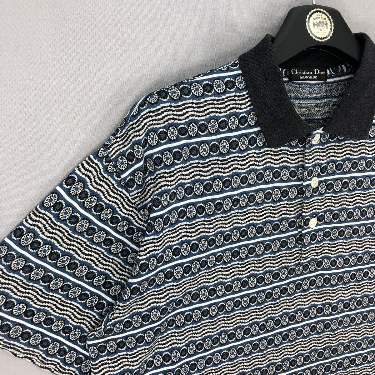 Christian Dior Monsieur Vintage 90's Christian Dior Monsieur Striped Polo T-Shirt Size US M / EU 48-50 / 2 - 2 Thumbnail