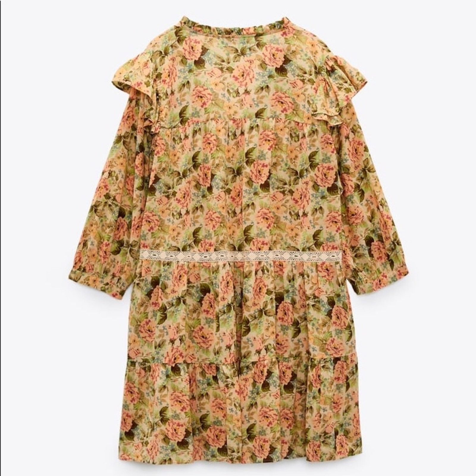 Zara ZARA FLORAL PRINT DRESS MULTICOLORED Size M / US 6-8 / IT 42-44 - 11 Thumbnail