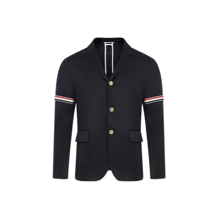 Thom Browne Thom Browne Navy Stripe Blazer for Men Size US S / EU 44-46 / 1 - 1 Thumbnail