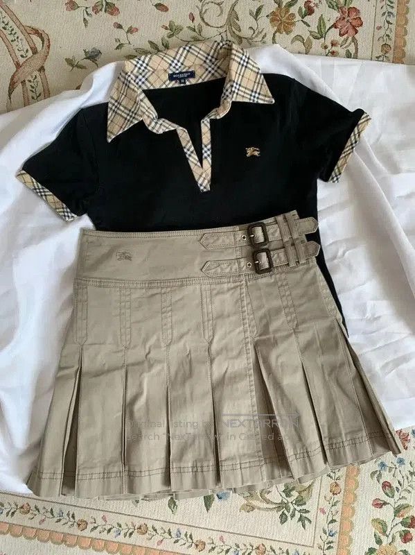 Burberry Burberry Light Brown Cotton Women's Skirt. Size 23" - 1 Thumbnail