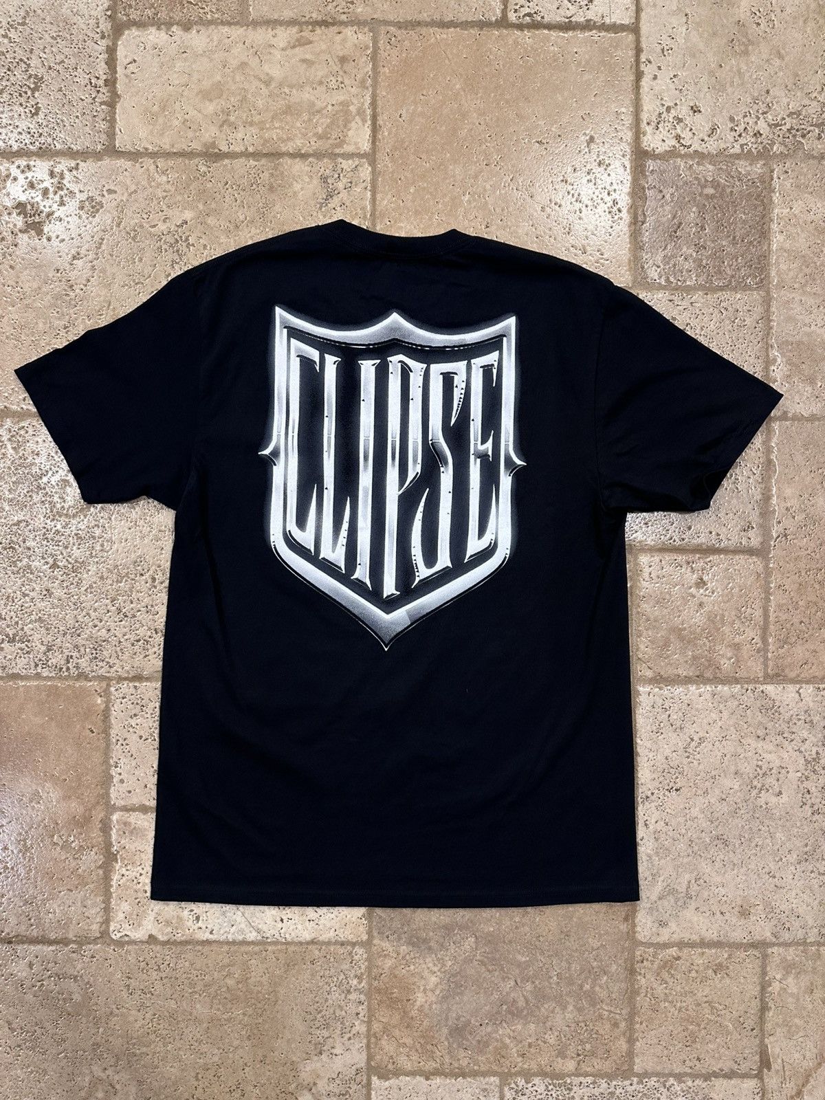Pusha T Clipse Double Chain “Let God Sort Em Out” Logo Tour Black T Size US L / EU 52-54 / 3 - 7 Thumbnail