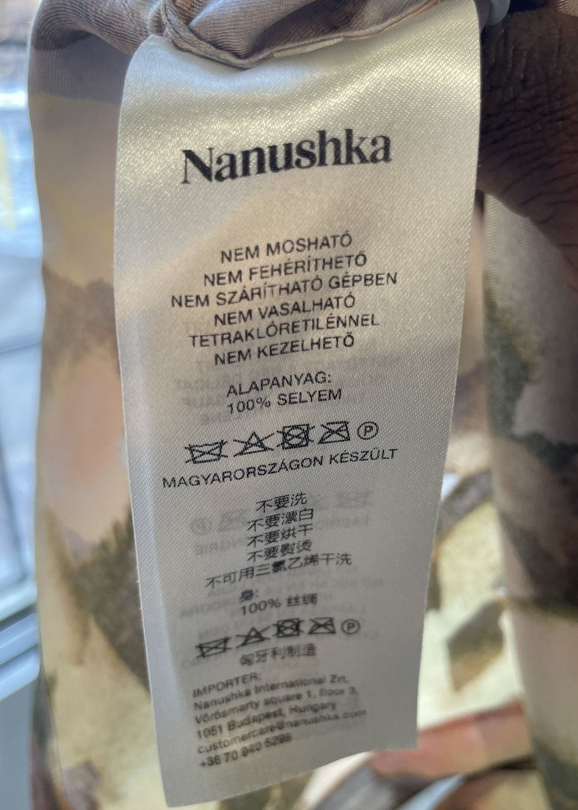 Nanushka Nanushka Bodil Twill Silk Shirt Watercolor Rare Size US XS / EU 42 / 0 - 9 Thumbnail