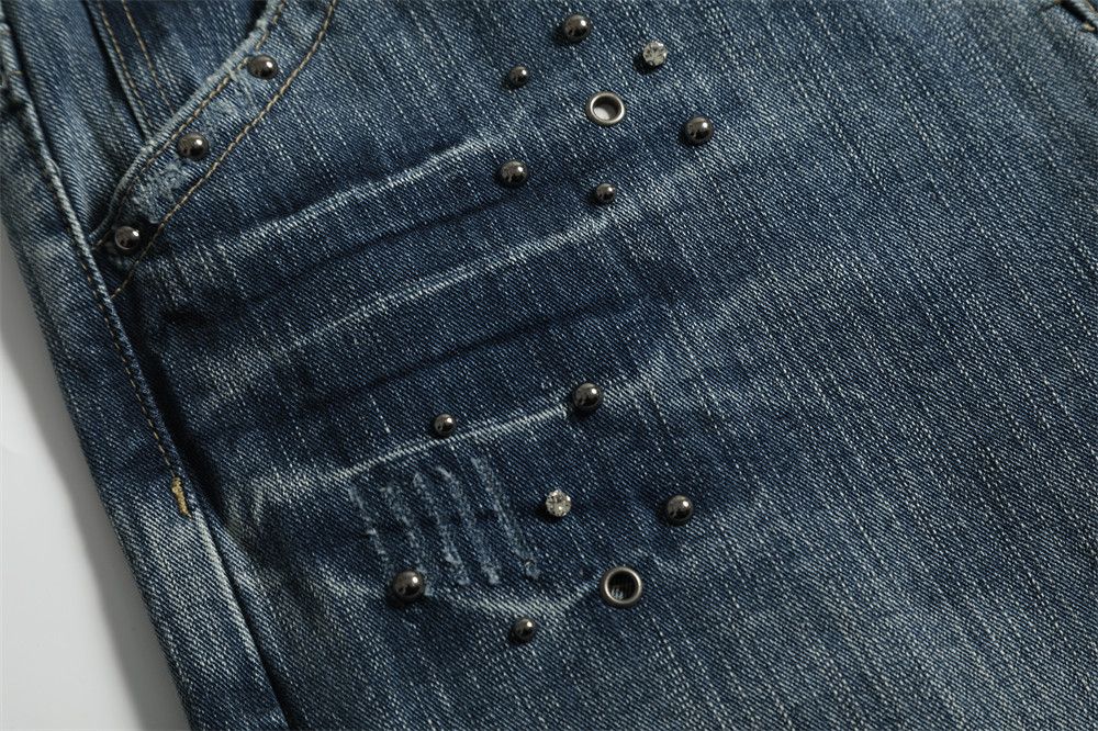 Japanese Brand × Jean American street style loose rivet straight jeans Size US 32 / EU 48 - 6 Thumbnail