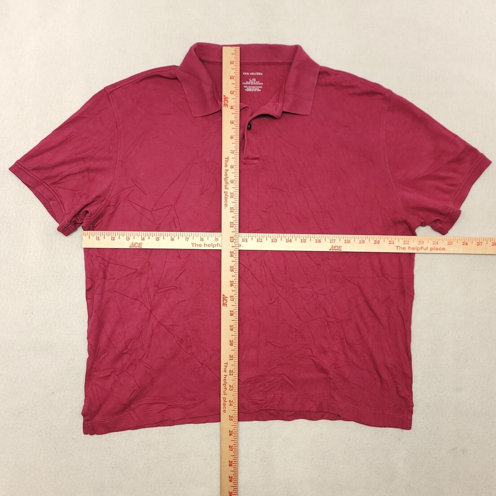 Van Heusen Van Heusen Casual Pullover Polo Shirt Adult Mens Size L Pink Size US L / EU 52-54 / 3 - 8 Thumbnail