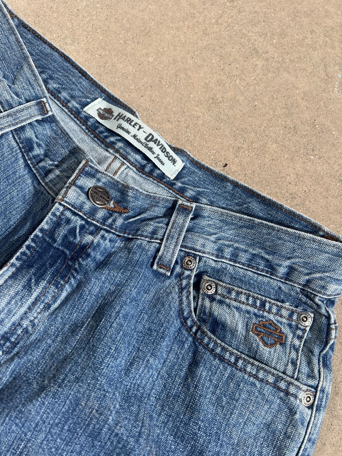 Harley Davidson × Vintage Harley Davidson Denim 32x34 Size US 32 / EU 48 - 1 Thumbnail