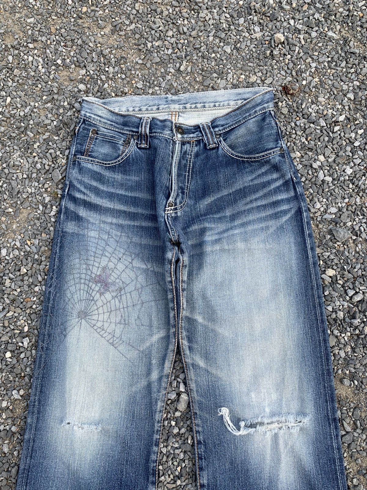 Japanese Brand ICHINOI JAPANESE SELVEDGE RAW RUSTY DISTRESSED DENIM Size US 28 / EU 44 - 6 Thumbnail